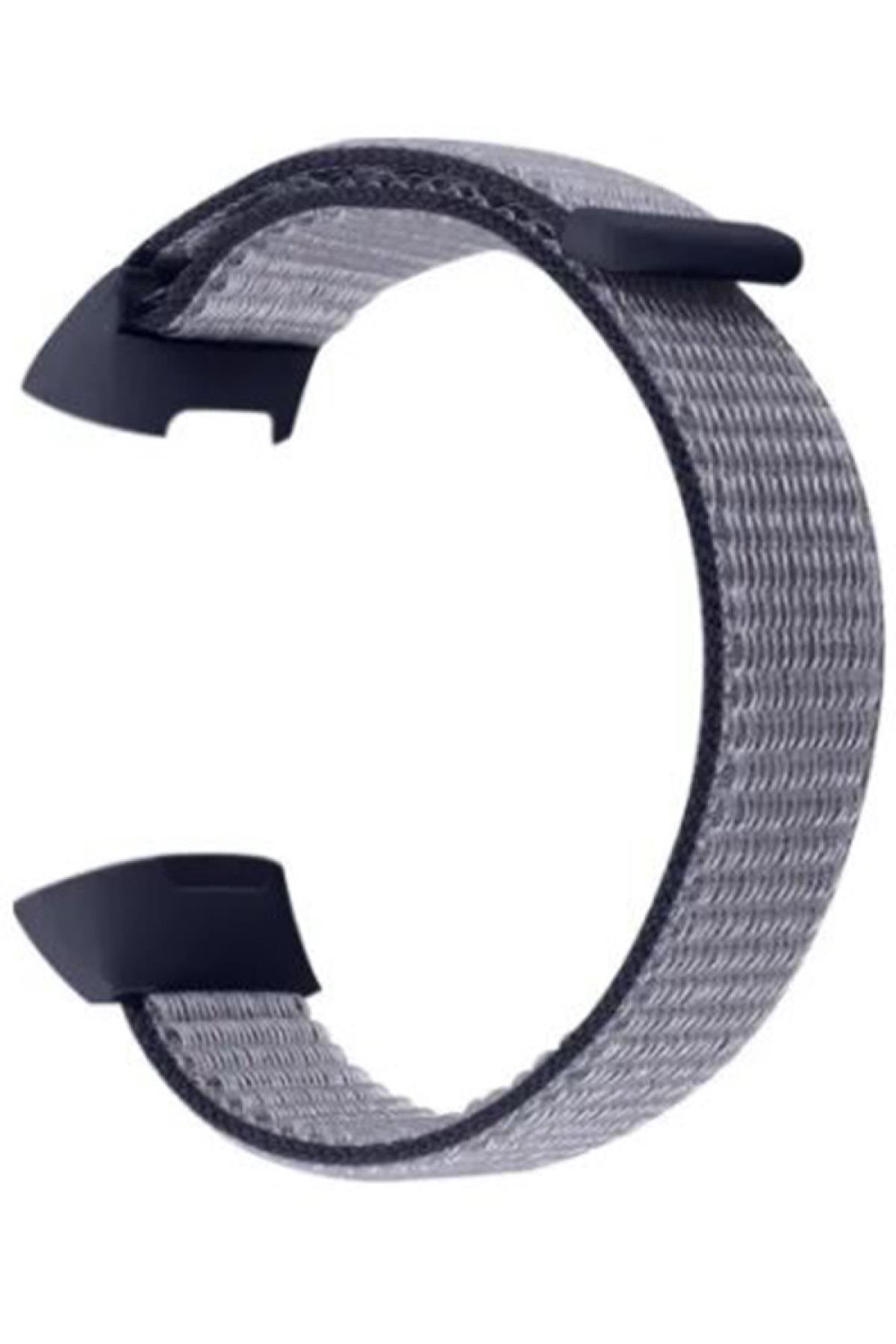 Fitbit Charge 3 Için Dokuma Kordon Fosforlu Pembe