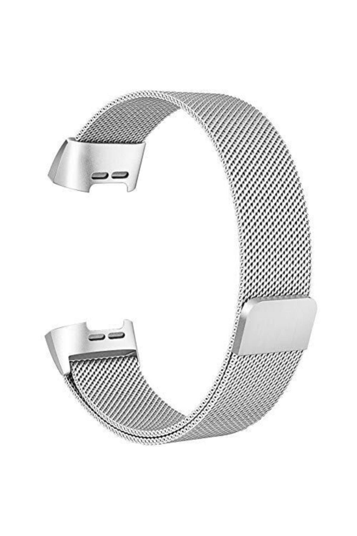Fitbit Charge 3 Için Metal Mıknatıslı Milanese Kordon Vintage Gold
