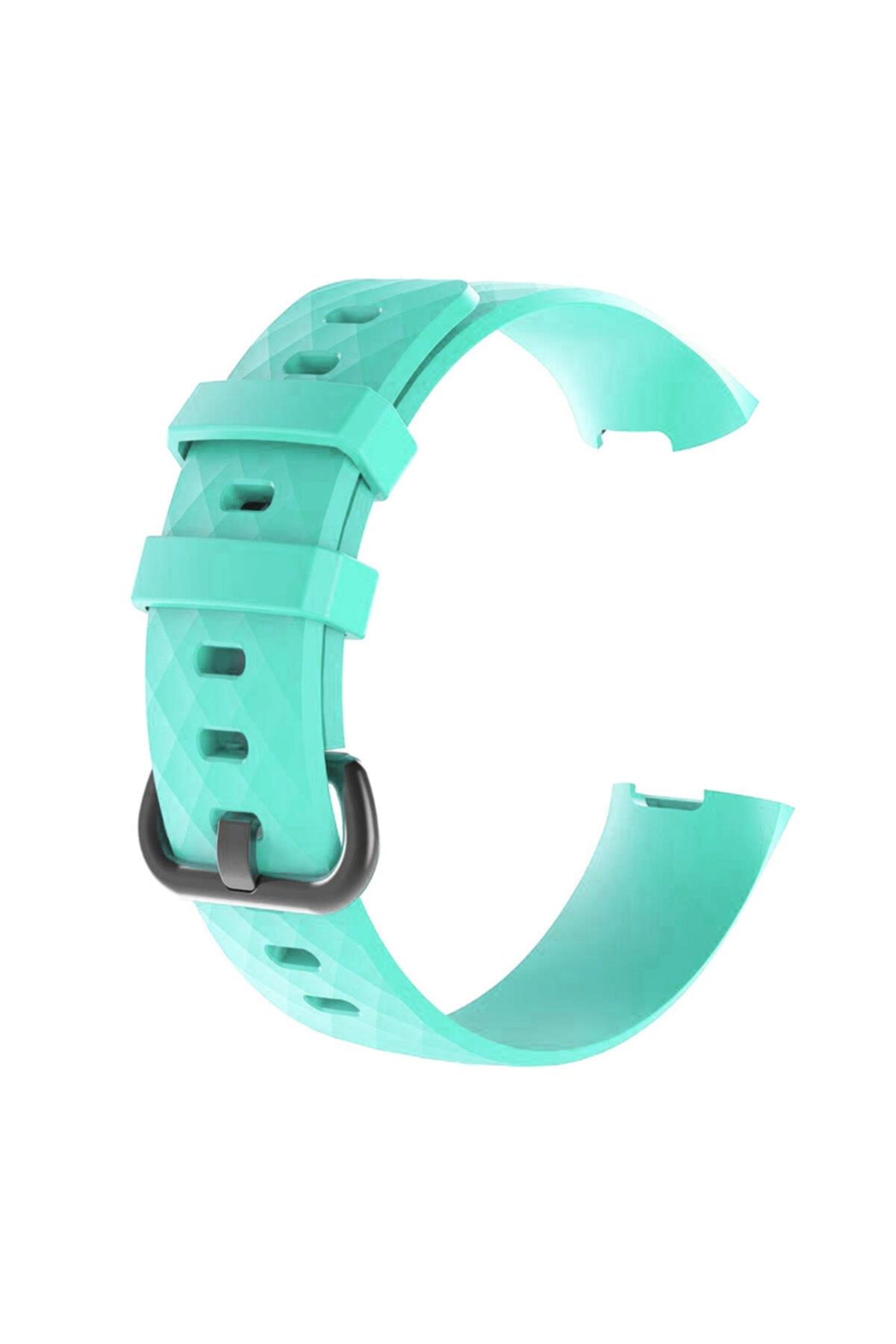 Fitbit Charge 4 Uyumlu Large Beden(l Sıze) Silikon Kordon Yeşil