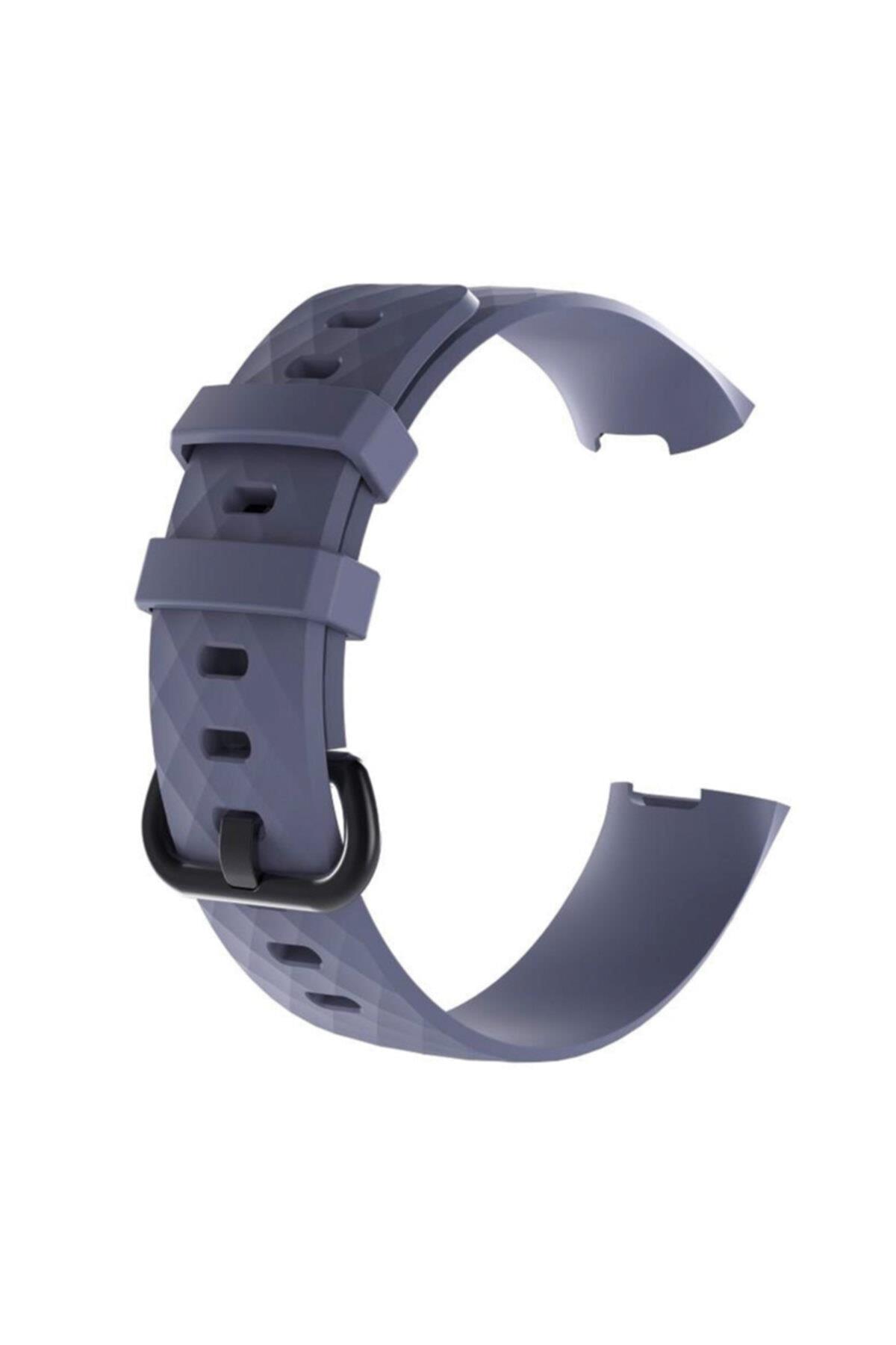 Fitbit Charge 4 Uyumlu Small Beden(s Sıze) Silikon Kordon Mor