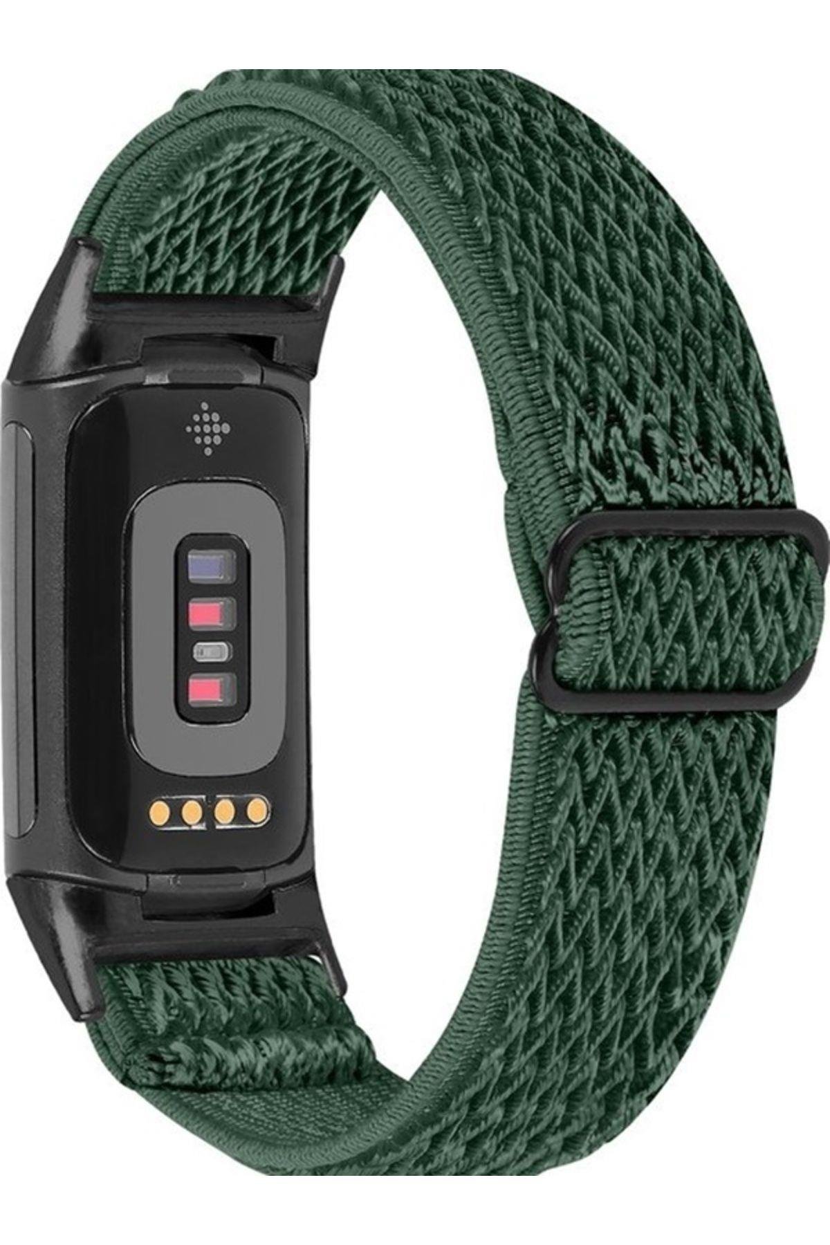 Fitbit Charge 5 Elastik  Örgü Watch Kordon