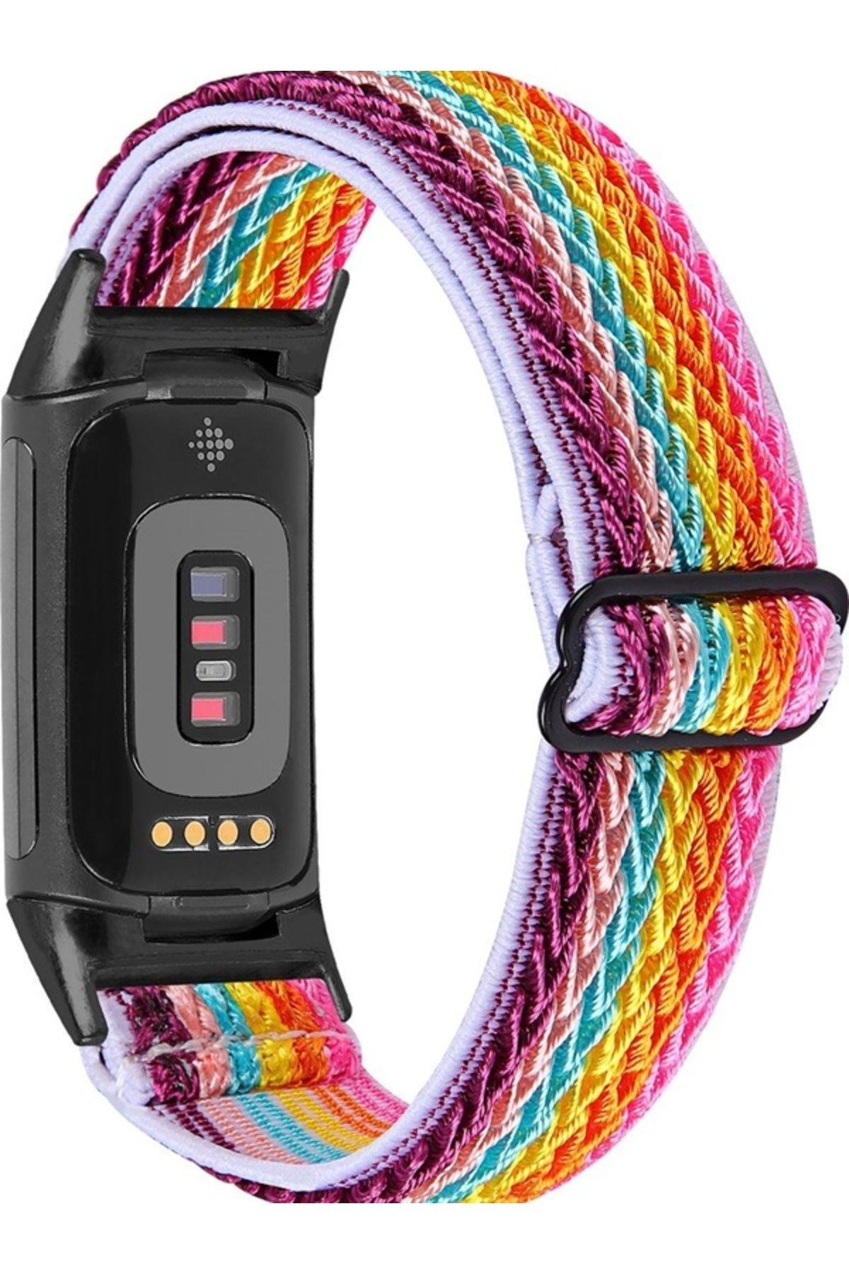 Fitbit Charge 5 Elastik  Örgü Watch Kordon