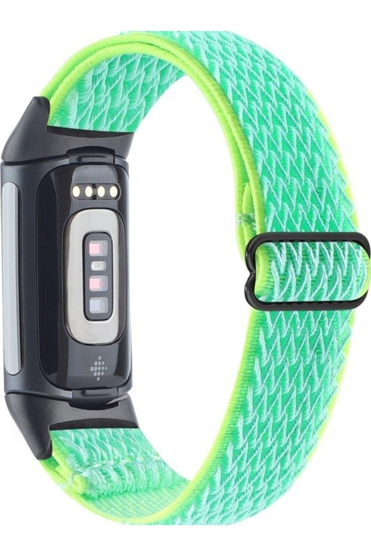 Fitbit Charge 5 Elastik  Örgü Watch Kordon