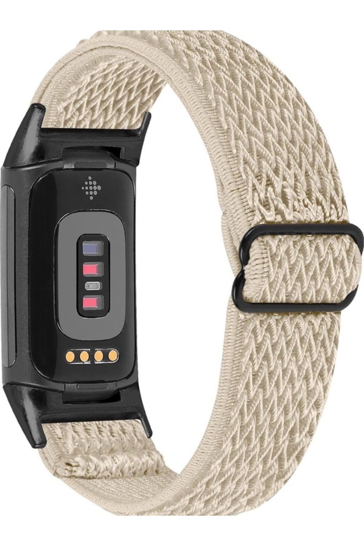 Fitbit Charge 6 Elastik  Örgü Watch Kordon