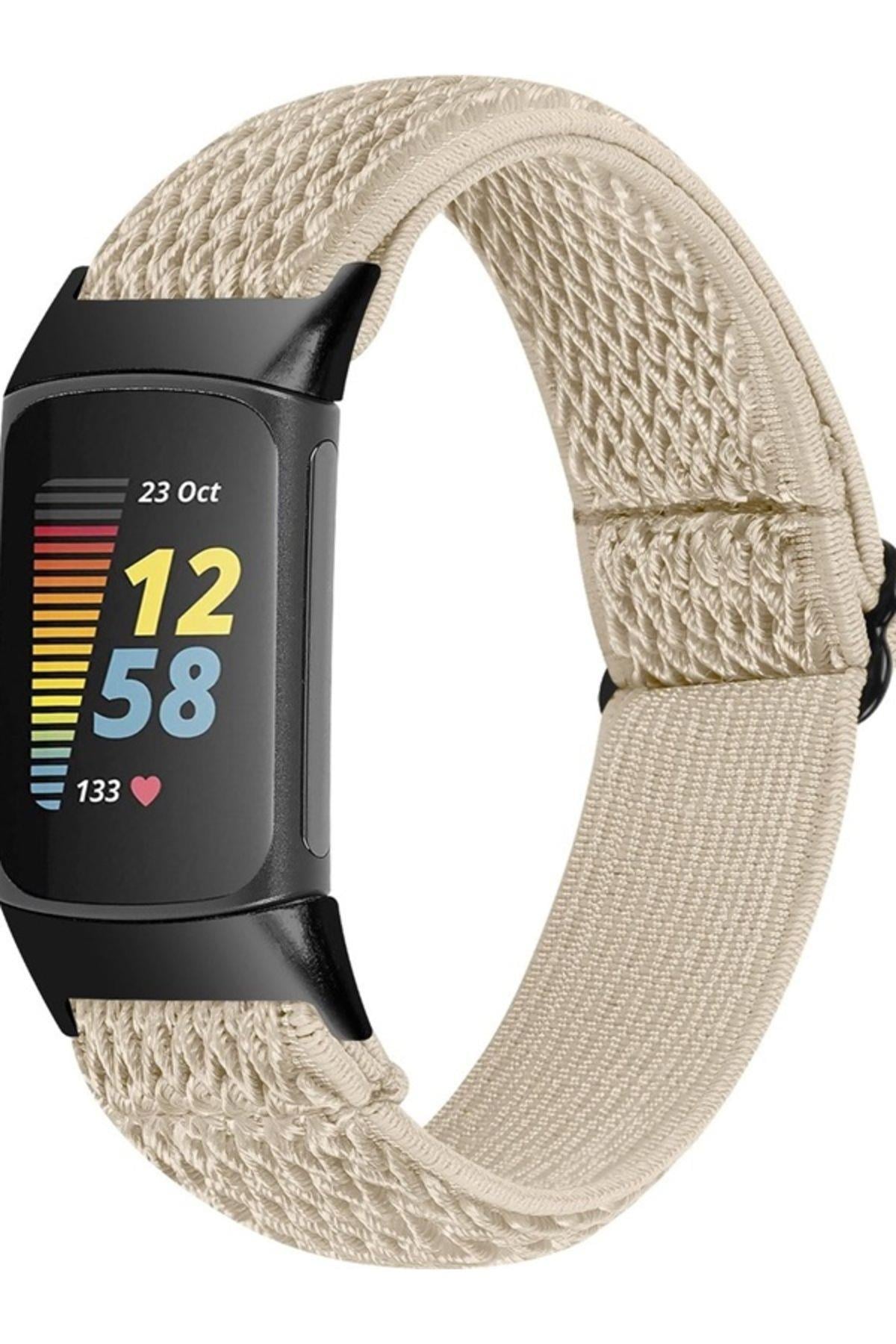 Fitbit Charge 6 Elastik  Örgü Watch Kordon