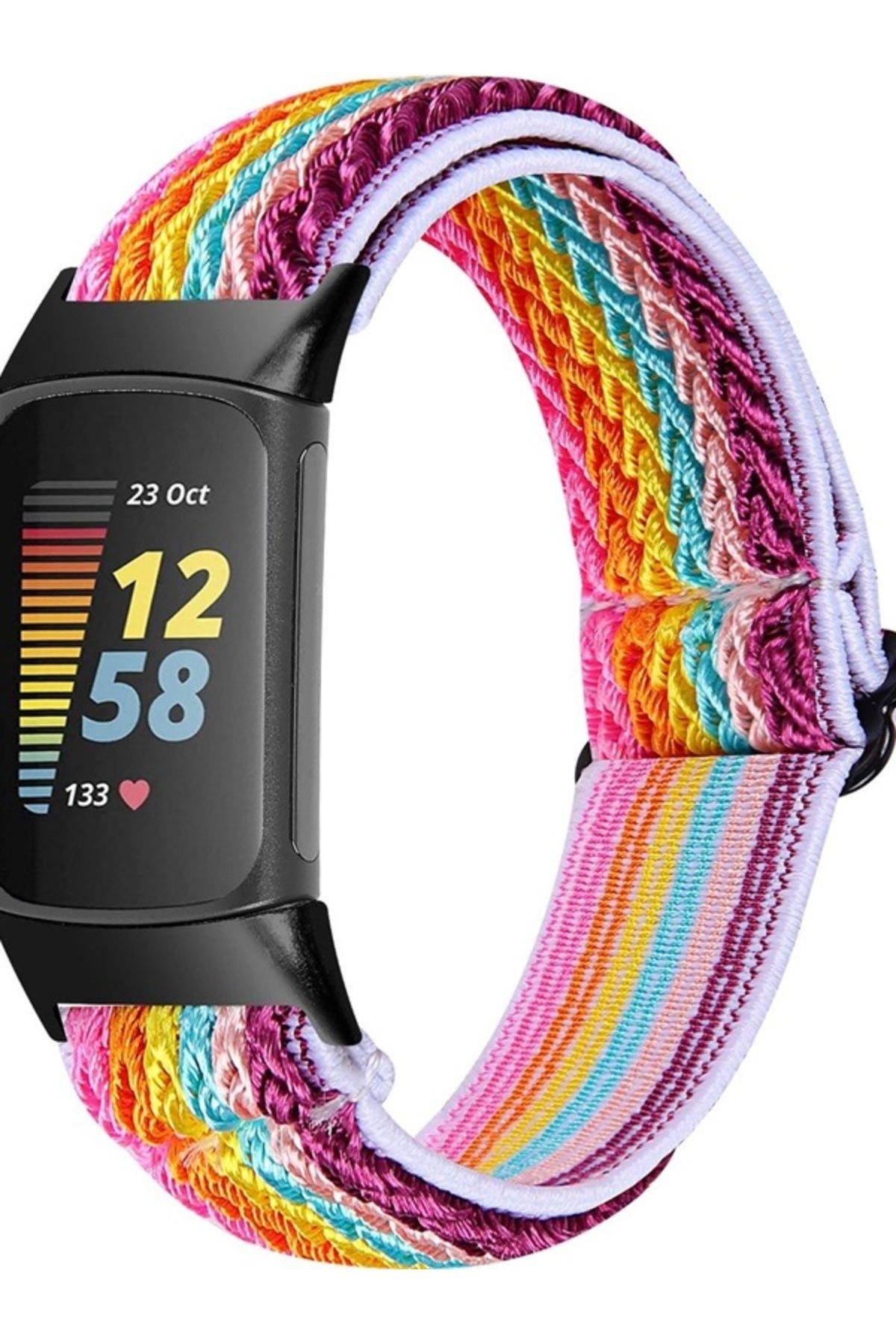 Fitbit Charge 6 Elastik  Örgü Watch Kordon