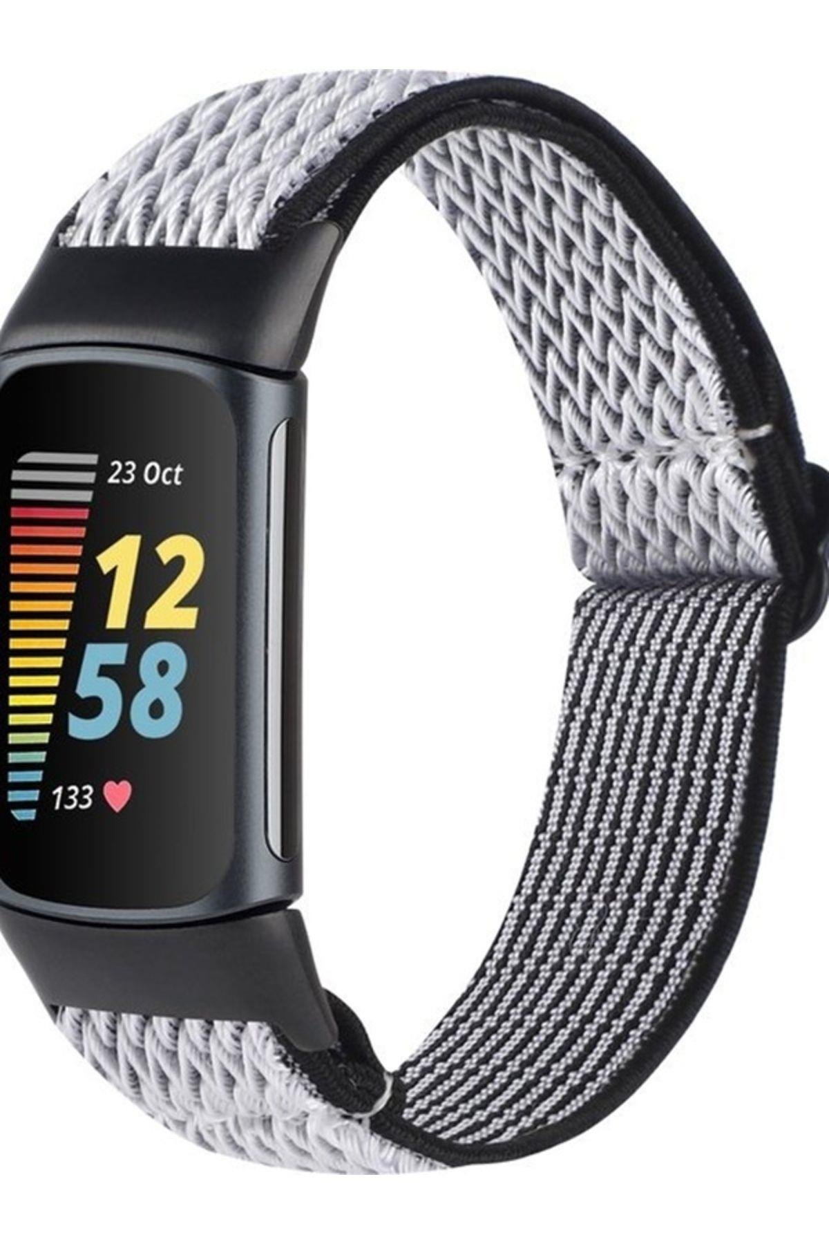 Fitbit Charge 6 Elastik  Örgü Watch Kordon
