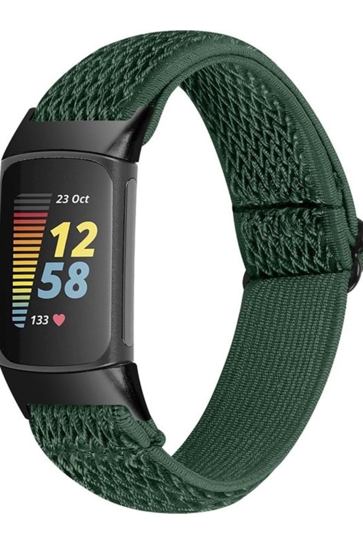 Fitbit Charge 6 Elastik  Örgü Watch Kordon