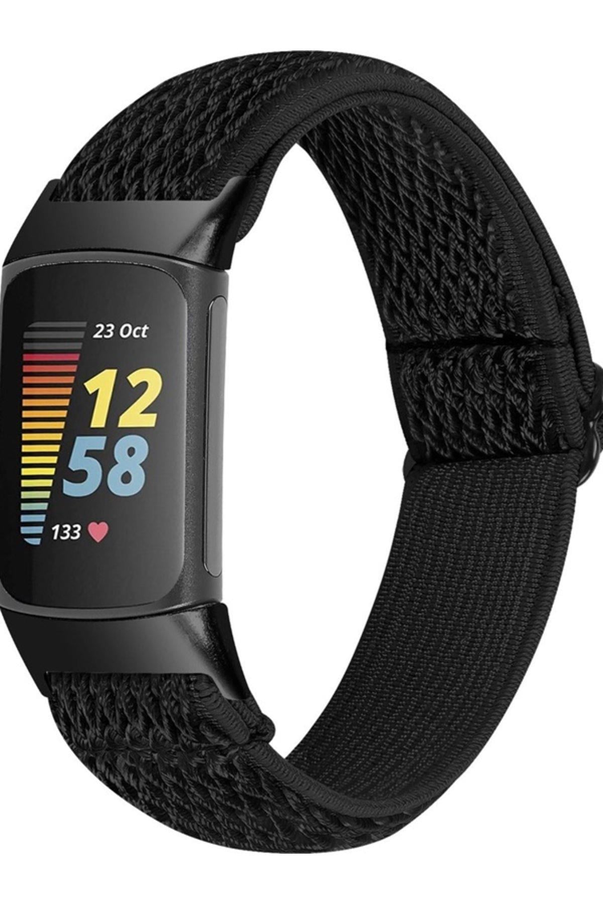 Fitbit Charge 6 Elastik  Örgü Watch Kordon