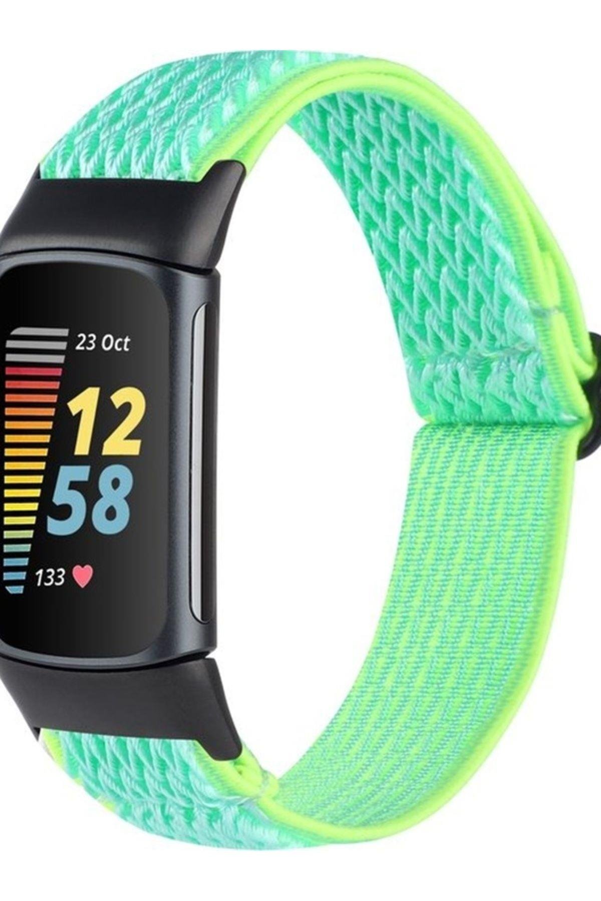 Fitbit Charge 6 Elastik  Örgü Watch Kordon