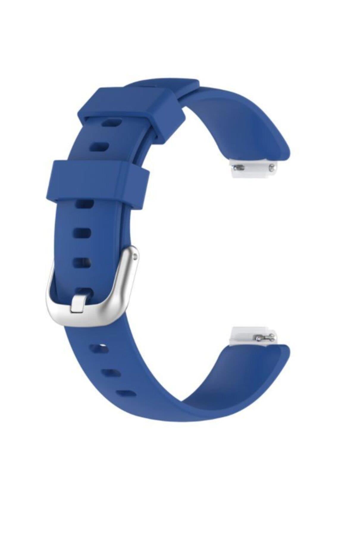 Fitbit Inspire 2 Small Beden(S SIZE) Için Silikon Kordon Kayış Açık Mavi