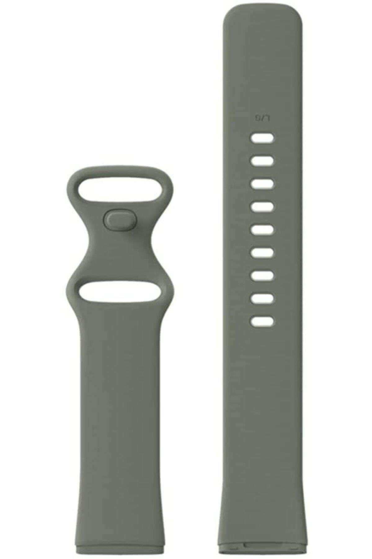 Fitbit Versa 3 Fb511 Large Beden(L SIZE) Için Silikon Kordon Sarı