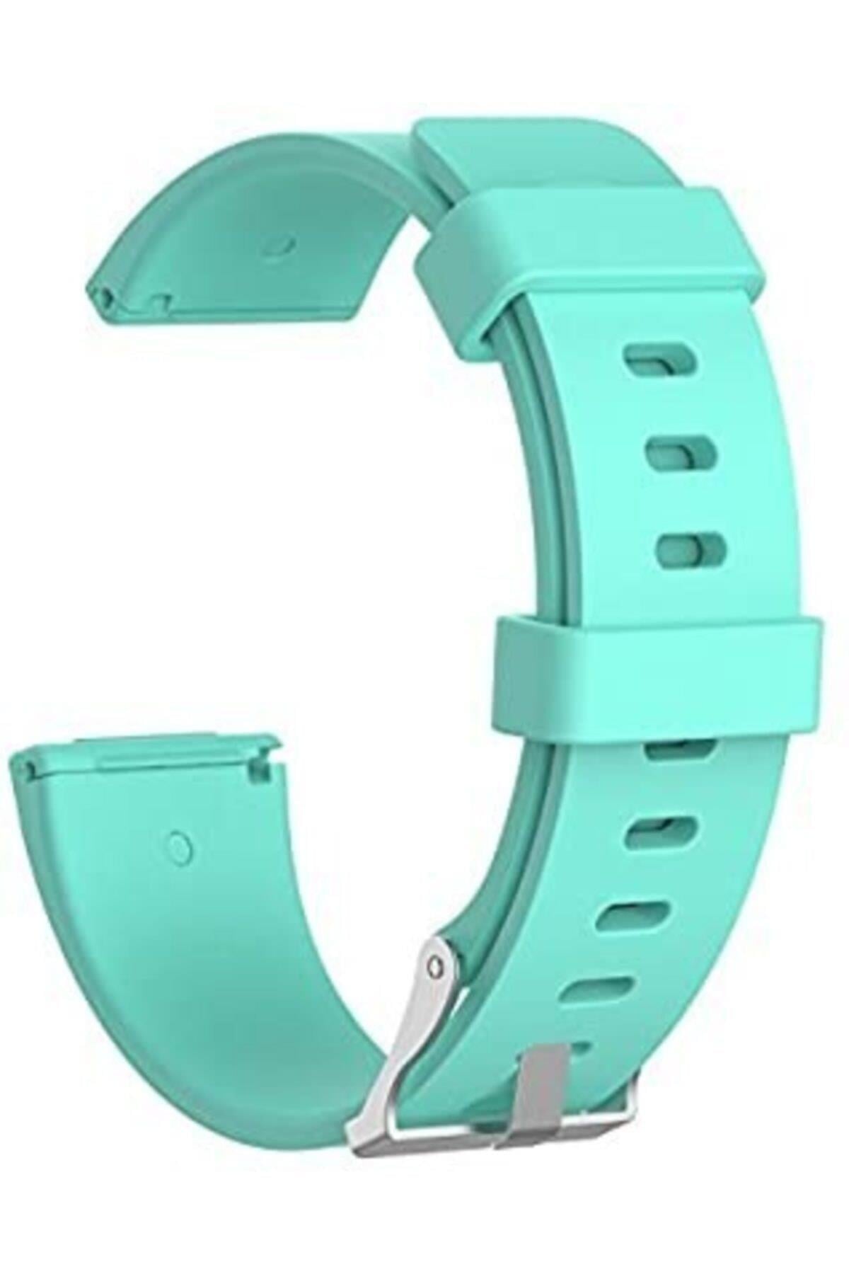 Fitbit Versa - Versa 2 - Versa Lite Uyumlu Large Beden (l Sıze) Silikon Kordon Turkuaz