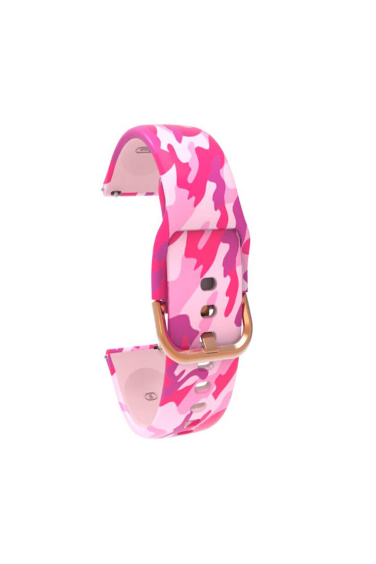 Fossil Watch Gen 6 Için Desenli Silikon Kordon Mor Çiçek