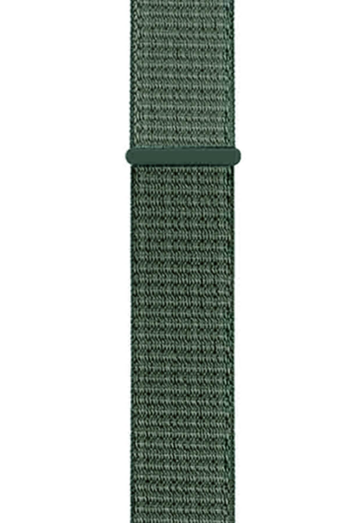 Fossil Watch Gen 6 Uyumlu  Dokuma Kordon Hiper Kırmızı/neptün Yeşili
