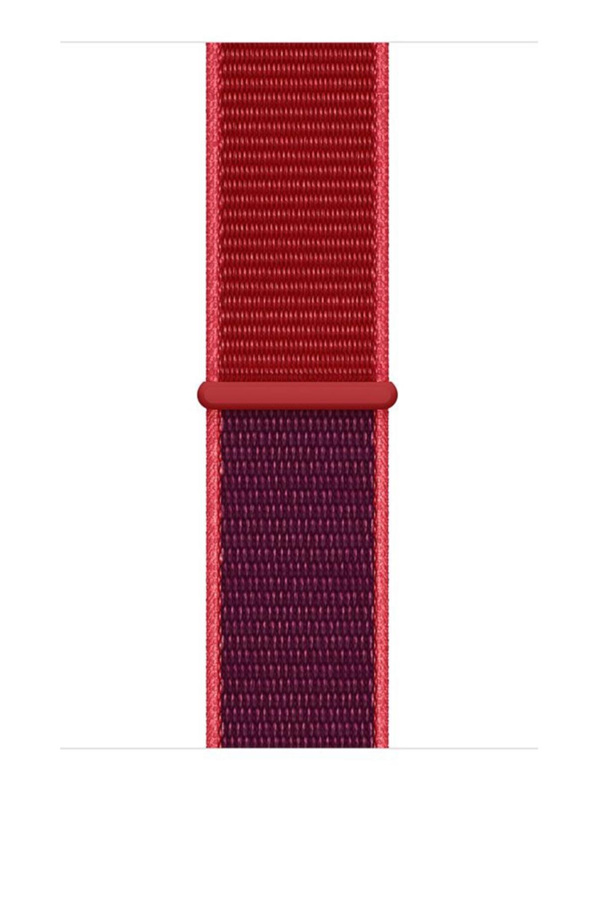 Fossil Watch Gen 6 Uyumlu  Dokuma Kordon Hiper Kırmızı/neptün Yeşili