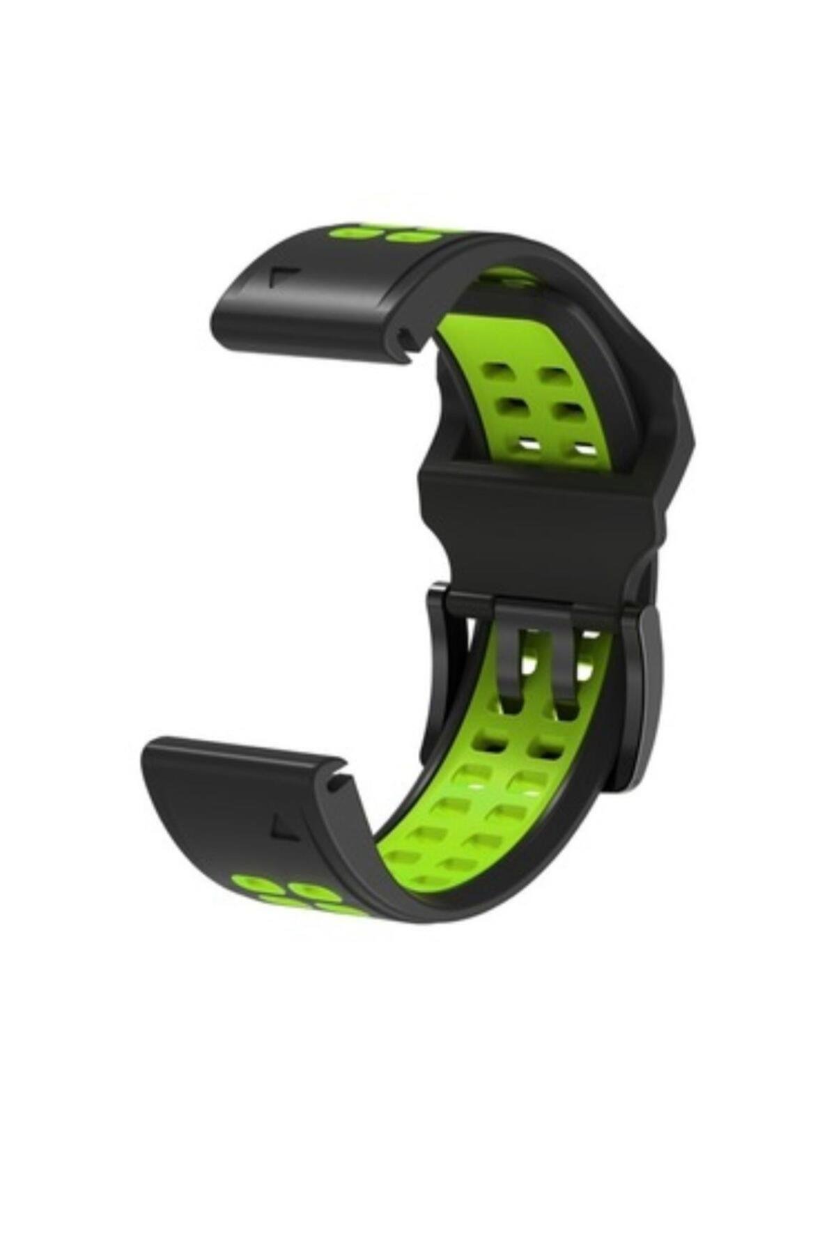 Garmin Fenix 5x-5x pro-5x plus Sapphire (26MM) Sıralı Silikon Saat Kordonu