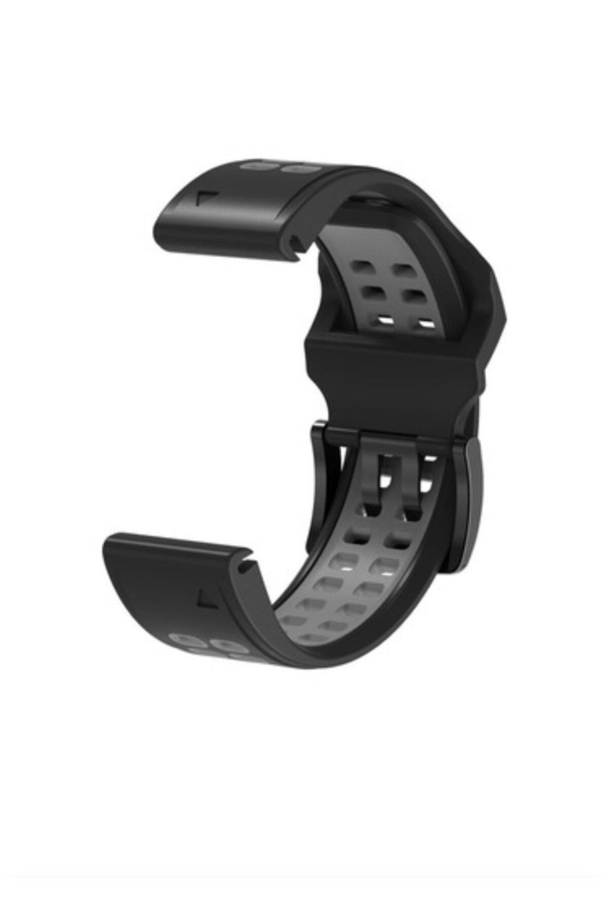 Garmin Fenix 5x-5x pro-5x plus Sapphire (26MM) Sıralı Silikon Saat Kordonu