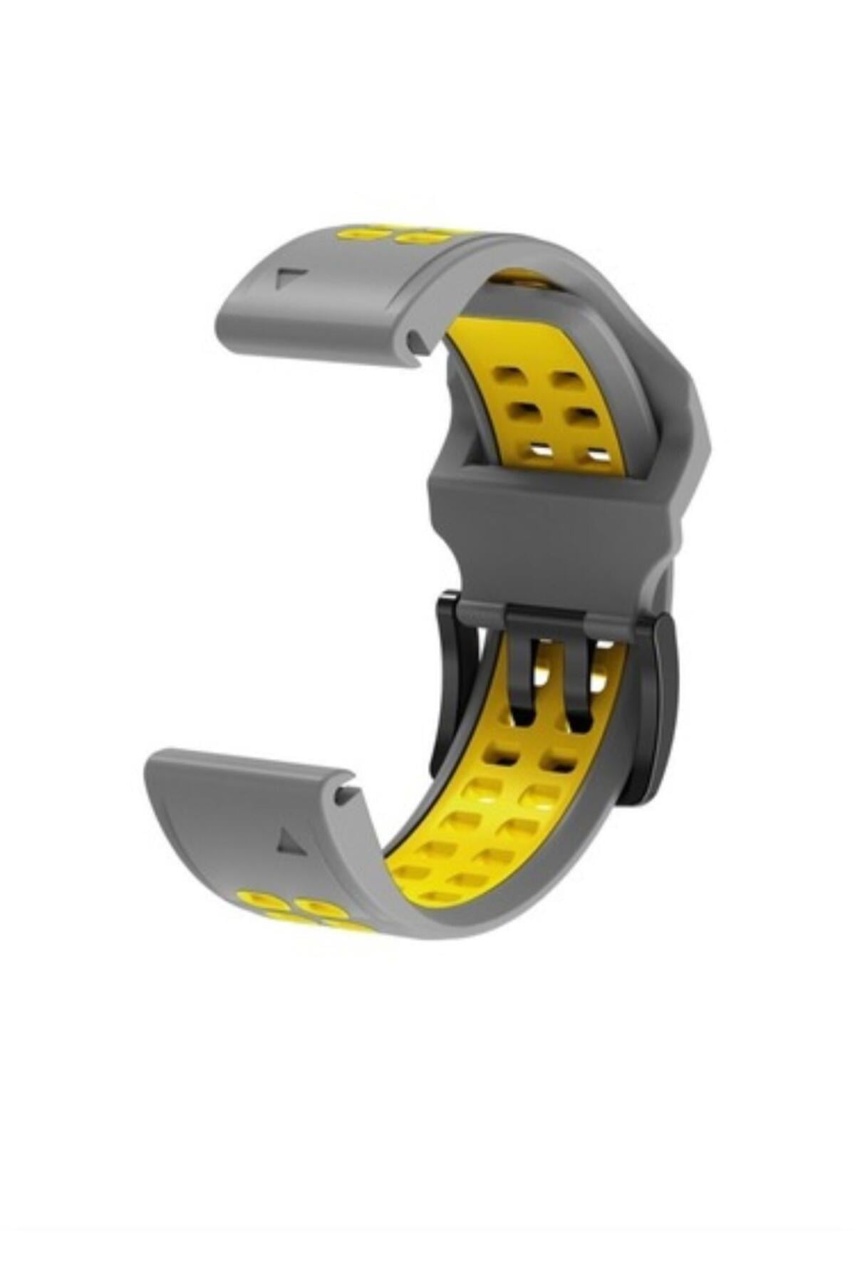 Garmin Quatix 5 22mm Hızlı Bırakma Çift Sıralı Silikon Saat Kordonu