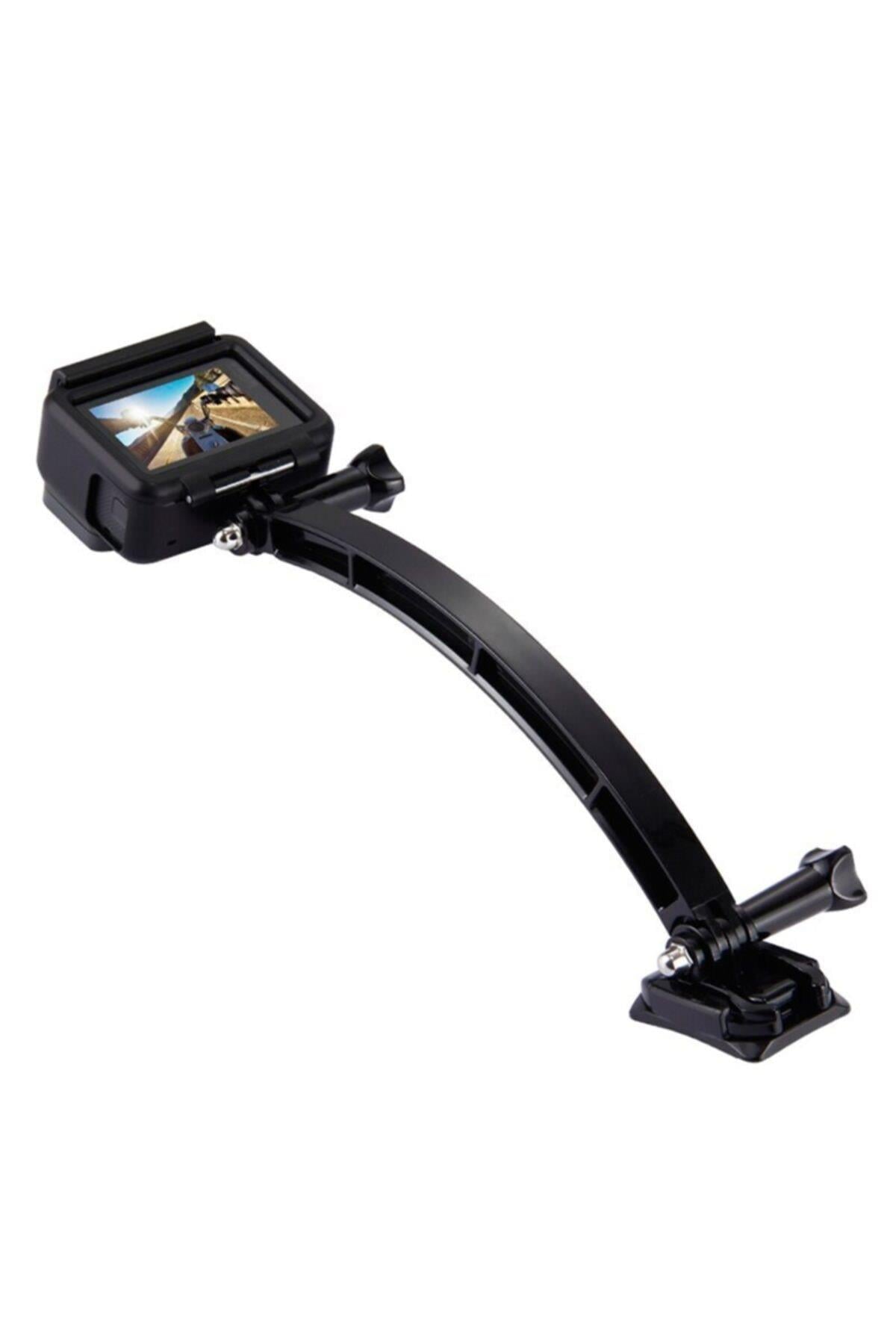 Gopro Hero 9-8-7-6-5-4-3-3 -2 Session Ve Sjcam Için Kask Bağlantı Aparatı Ayarlanabilir Tutucu