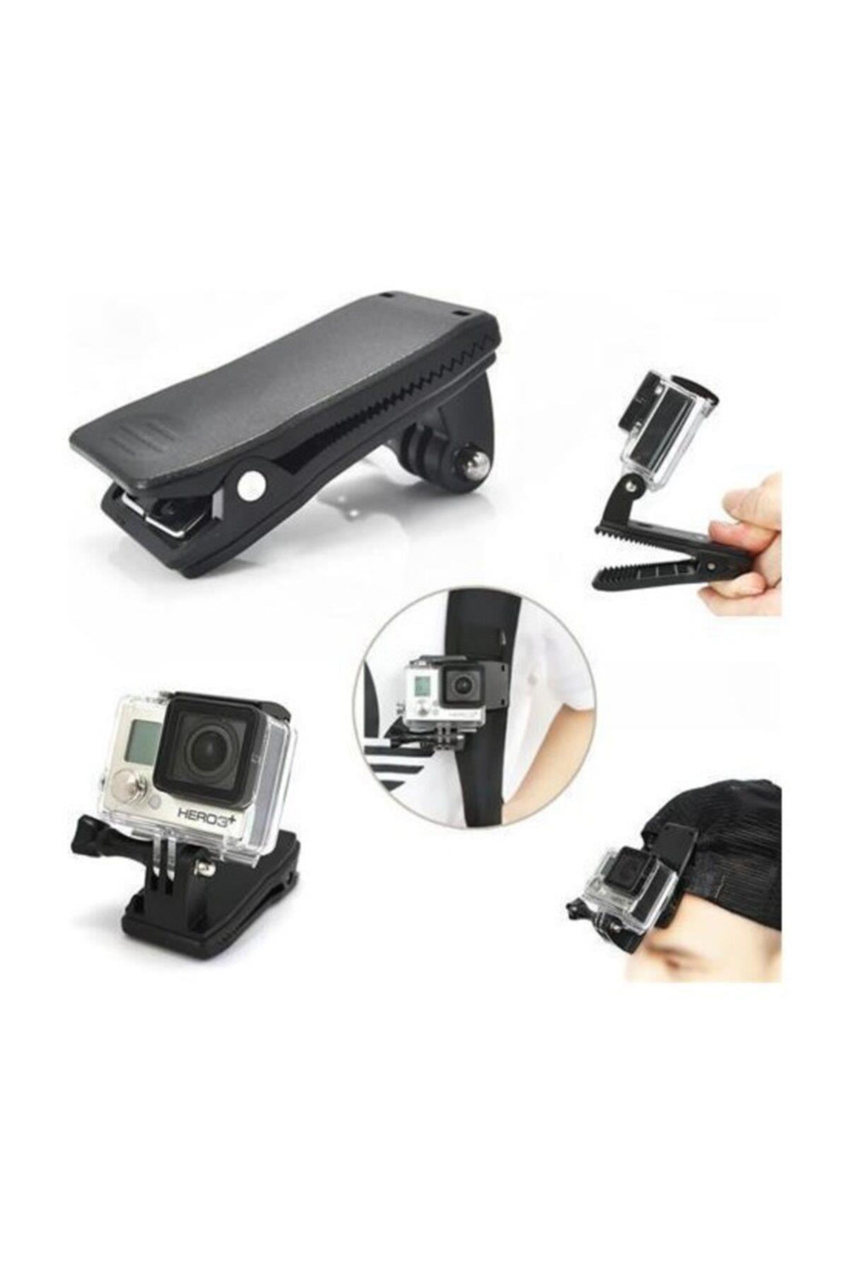 Gopro Hero 9-8-7-6-5-4-3-3 Ve Session Çanta Klipsi 360 Döner Mandal Tutucu Aparat