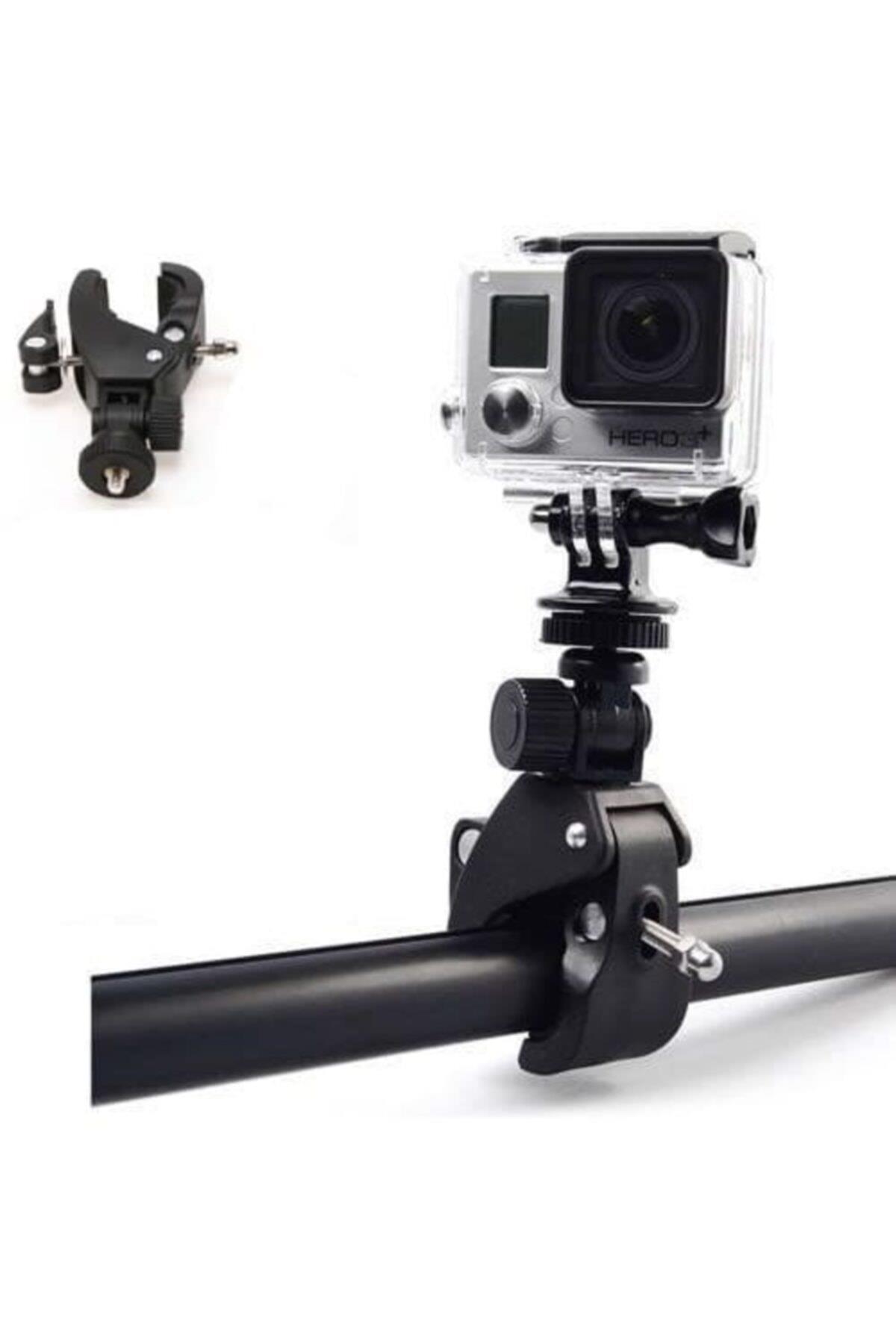 Gopro Session Ve Hero 9-8-7-6-5-4-3-3 Için Profesyonel Bisiklet Tutucu Monopod Holder