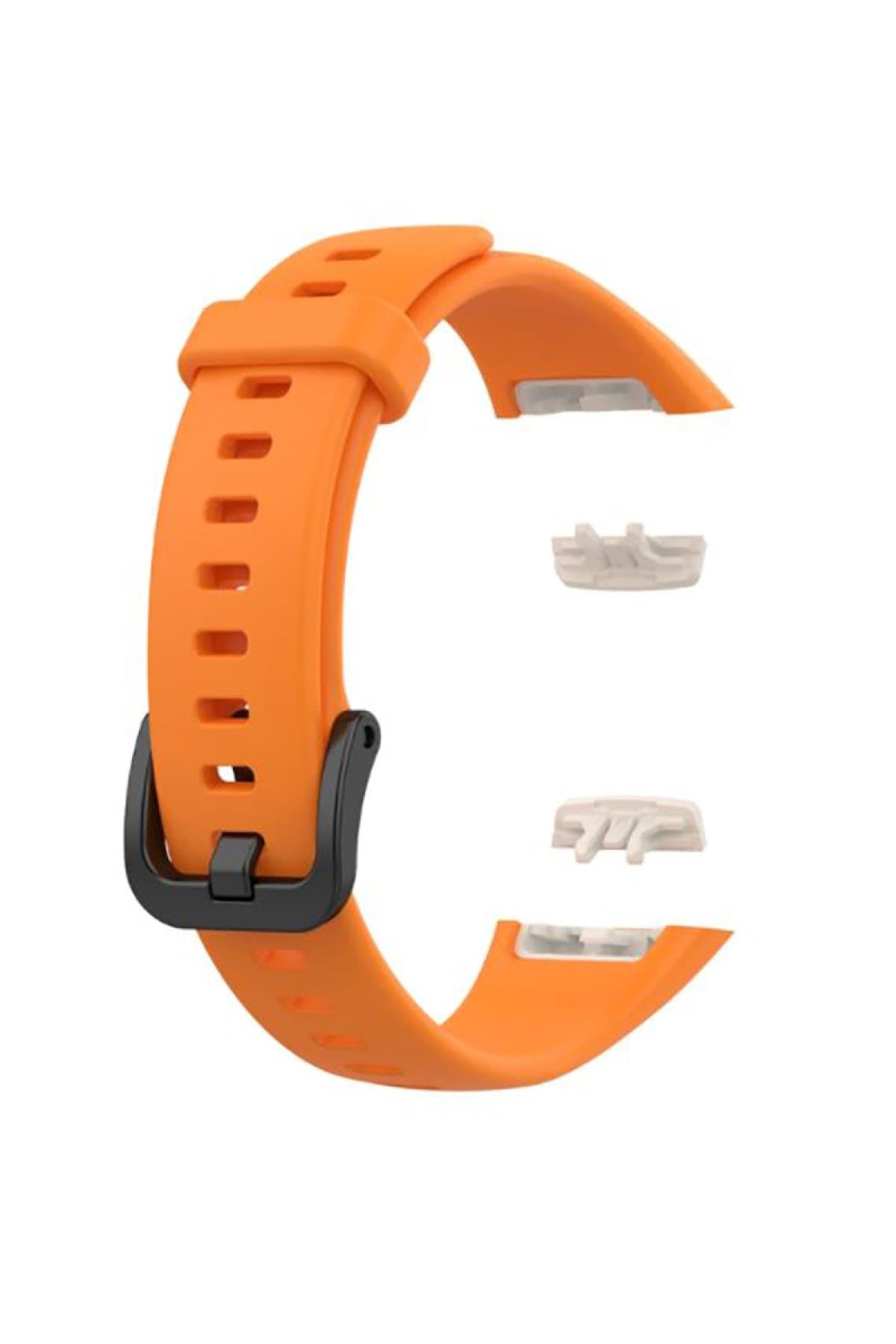 Honor Band 6 Için Silikon Kordon Turuncu