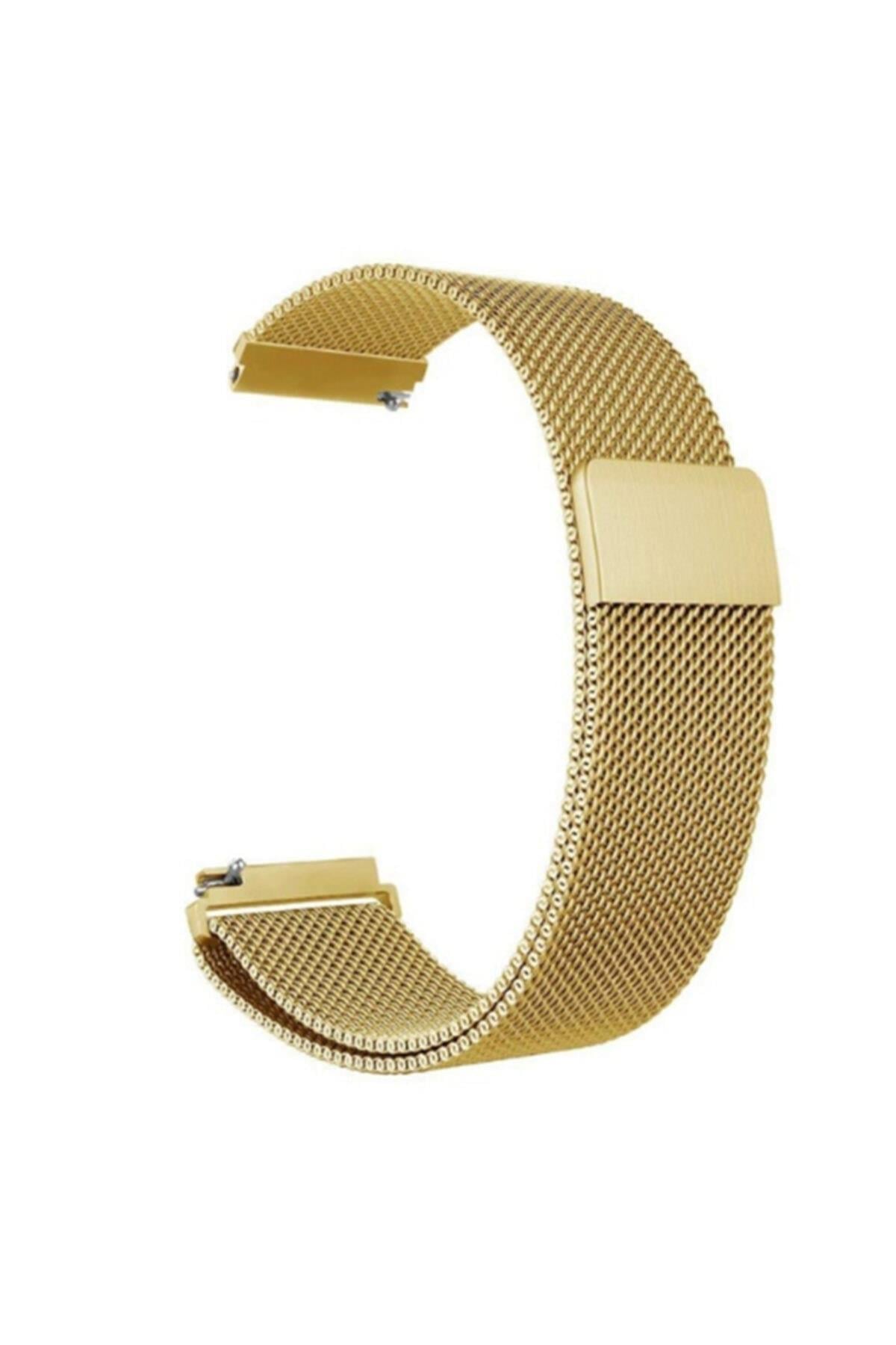 Honor Magicwatch 2 42 Mm Için Metal Mıknatıslı Milanese Kordon Gold