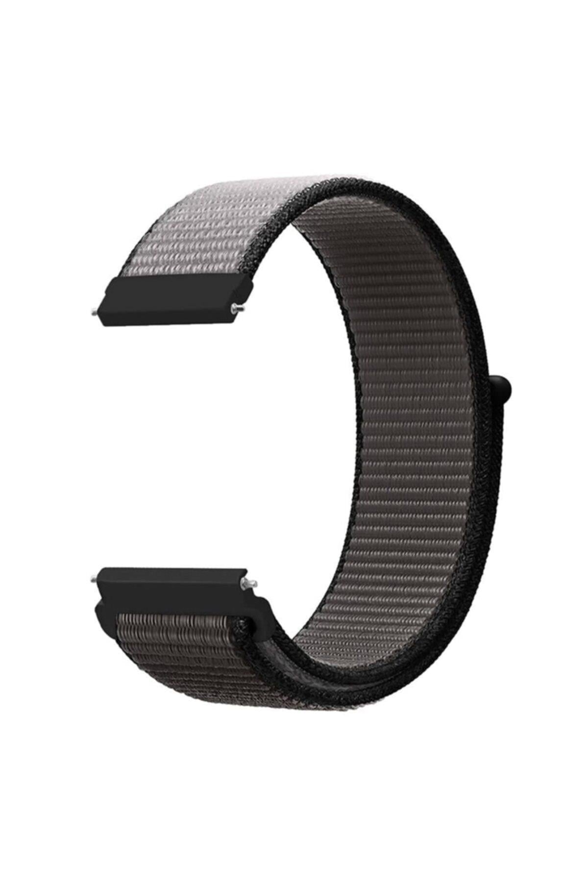 Huawei Watch Gt Active 46 Mm Uyumlu Dokuma Kordon Beyaz Gökkuşağı