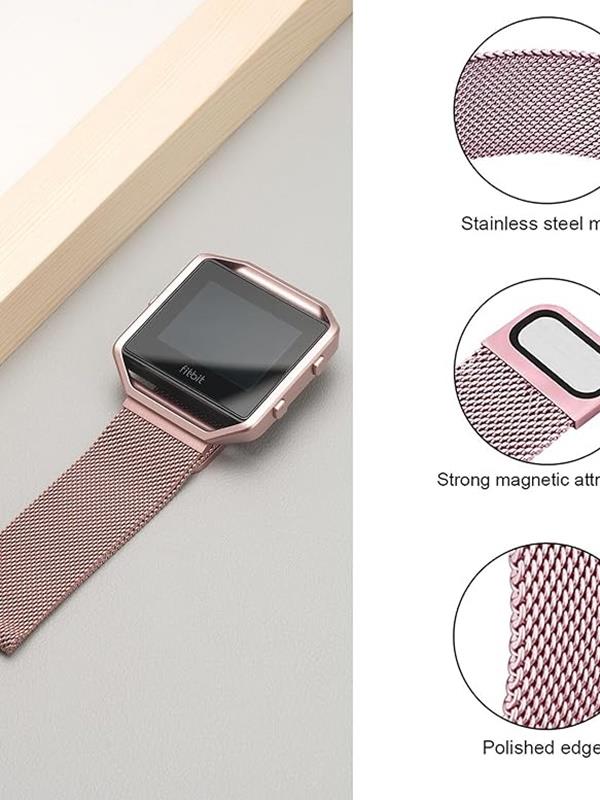 Markacase Fitbit Blaze Uyumlu Metal Mıknatıslı Milanese Kordon