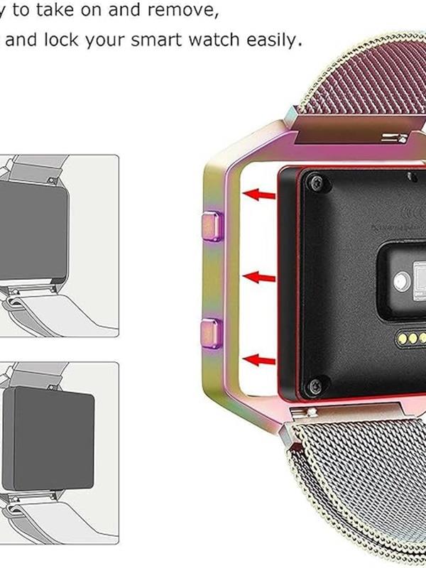 Markacase Fitbit Blaze Uyumlu Metal Mıknatıslı Milanese Kordon