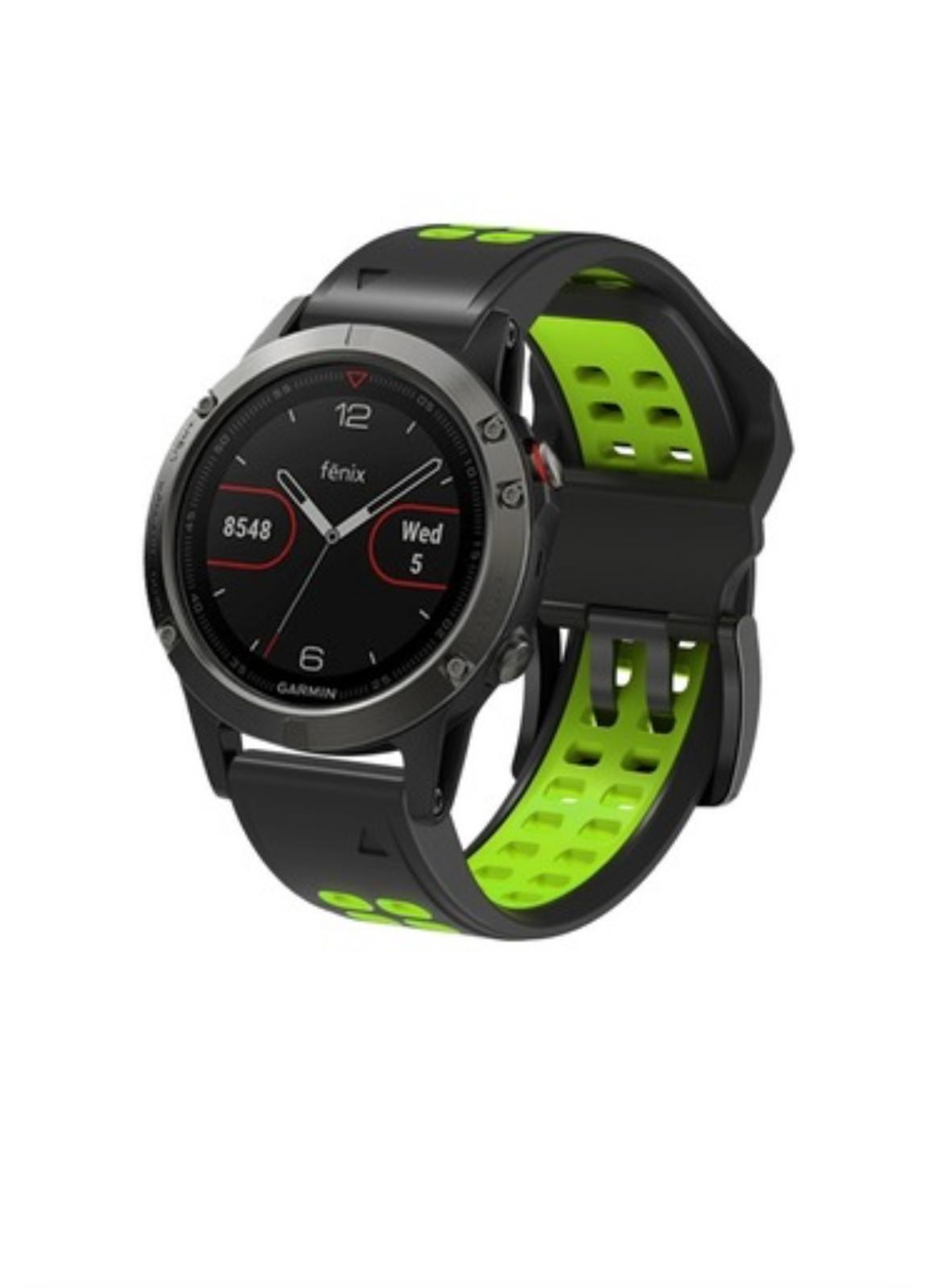 Markacase Garmin 6x-6x pro-6x plus (26mm)Hızlı Bırakma Çift Sıralı Silikon Saat Kordonu
