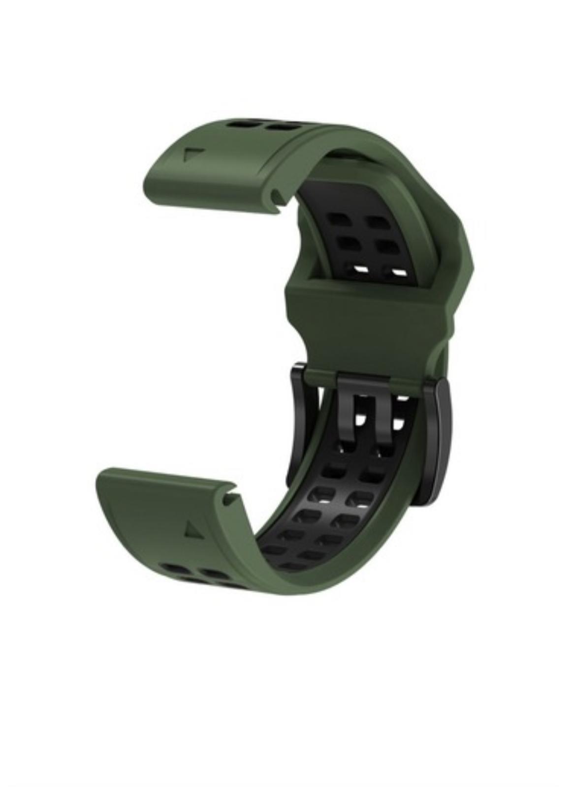 Markacase Garmin 6x-6x pro-6x plus (26mm)Hızlı Bırakma Çift Sıralı Silikon Saat Kordonu