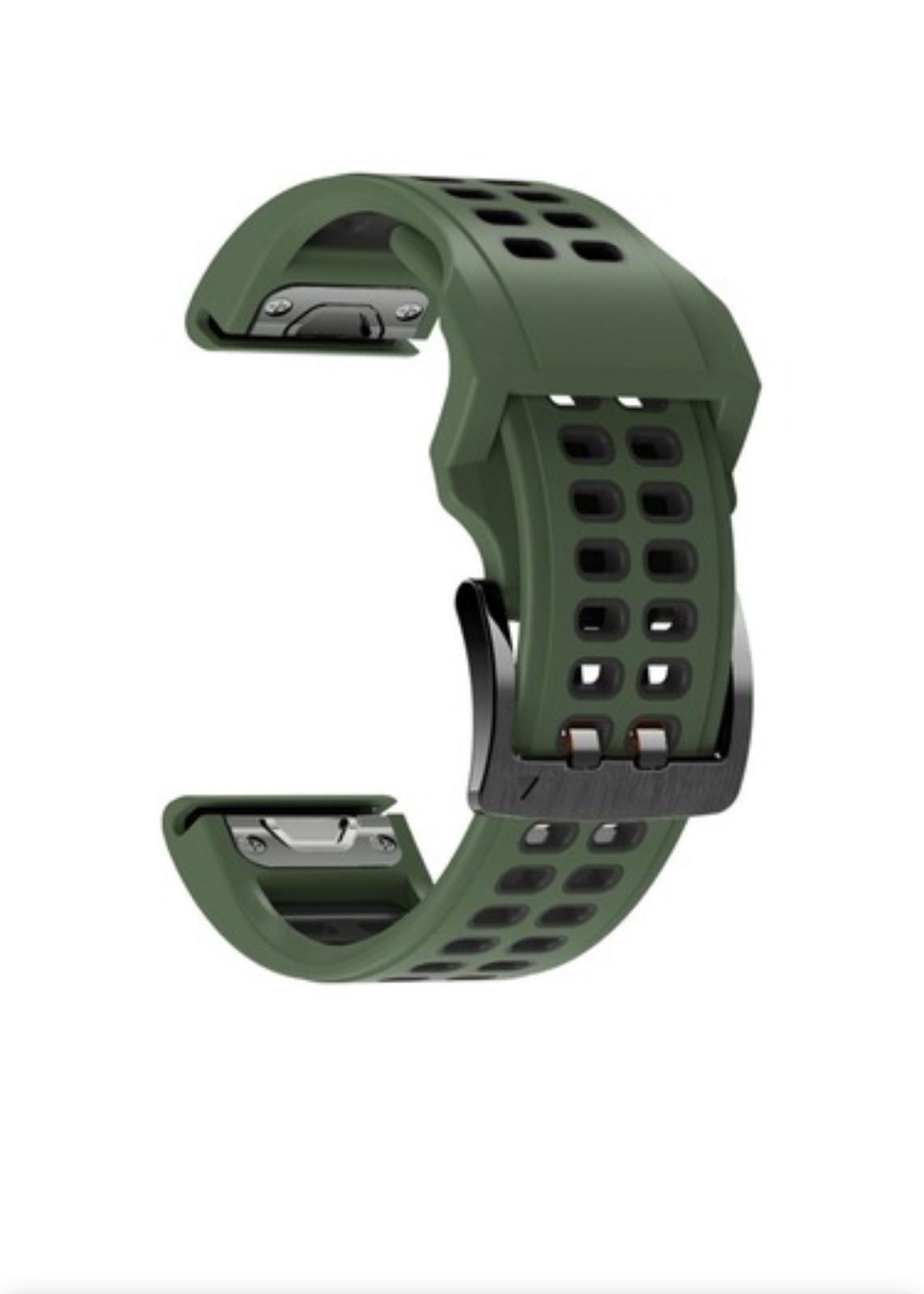 Markacase Garmin charlie-d2 charlie (26mm)Hızlı Bırakma Çift Sıralı Silikon Saat Kordonu
