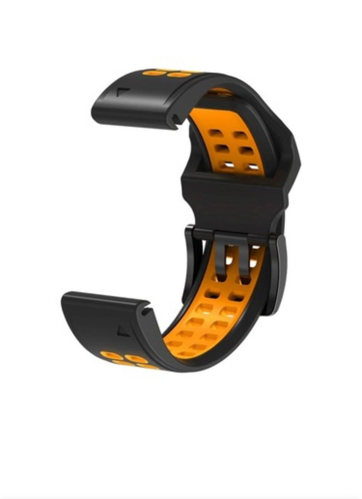 Markacase Garmin charlie-d2 charlie (26mm)Hızlı Bırakma Çift Sıralı Silikon Saat Kordonu