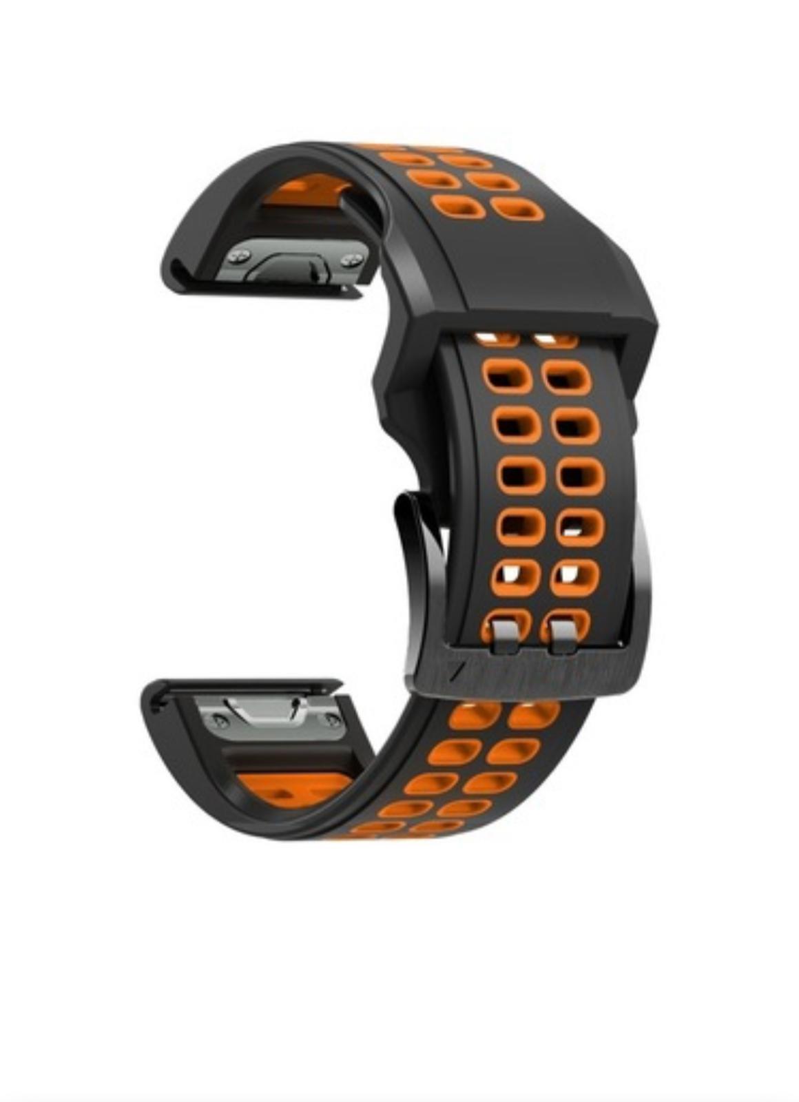 Markacase Garmin Descent Mk2- MK2I (26MM)Hızlı Bırakma Çift Sıralı Silikon Saat Kordonu