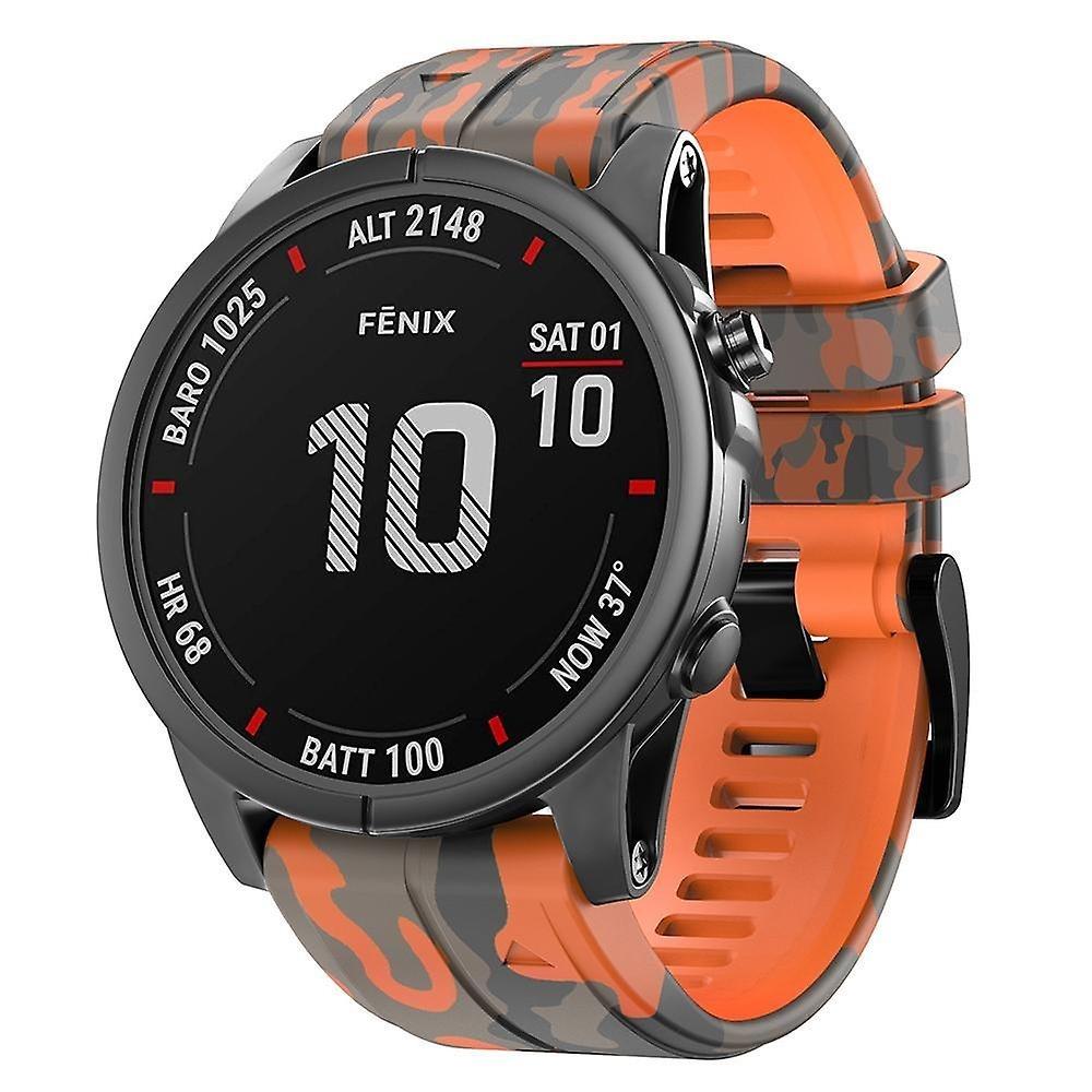 Markacase Garmin descent mk2 - mk2i (26MM) Kamuflaj Silikon Saat Kordonu