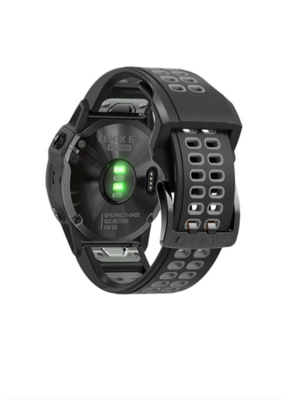 Markacase Garmin Descent Mk2- MK2I (26MM)Hızlı Bırakma Çift Sıralı Silikon Saat Kordonu
