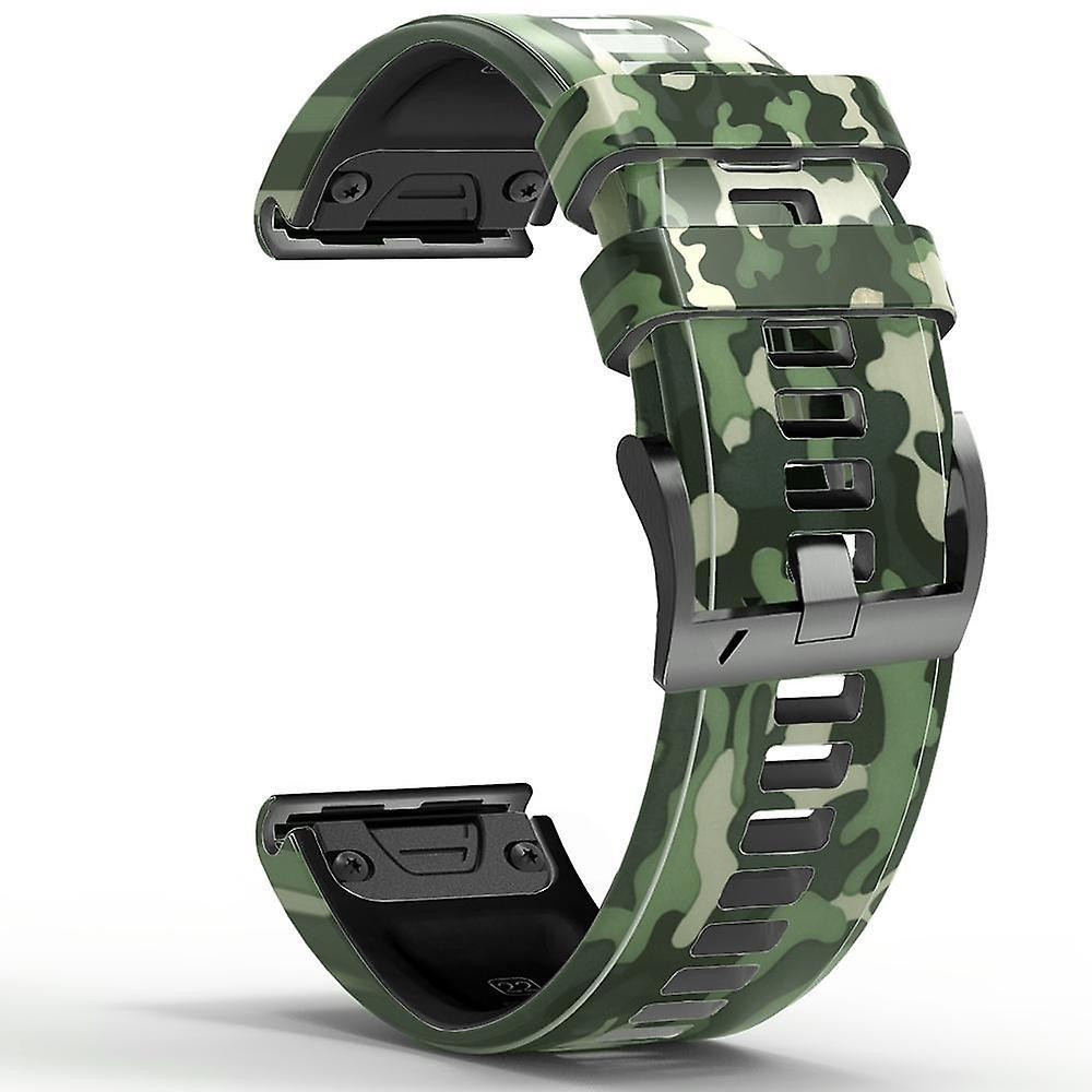 Markacase Garmin Fenix 5 -5 plus Pro (22MM) Kamuflaj Silikon Saat Kordonu