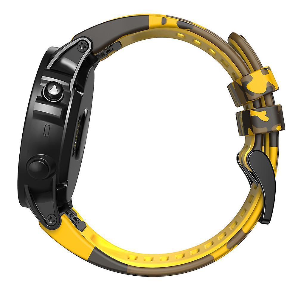 Markacase Garmin Fenix 7 -7 plus Pro (22MM) Kamuflaj Silikon Saat Kordonu