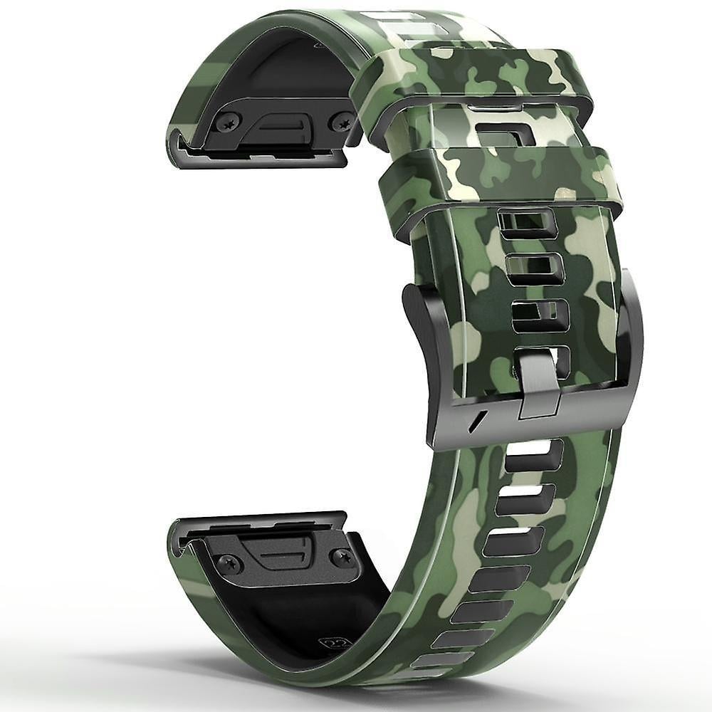 Markacase Garmin Fenix 7 -7 plus Pro (22MM) Kamuflaj Silikon Saat Kordonu