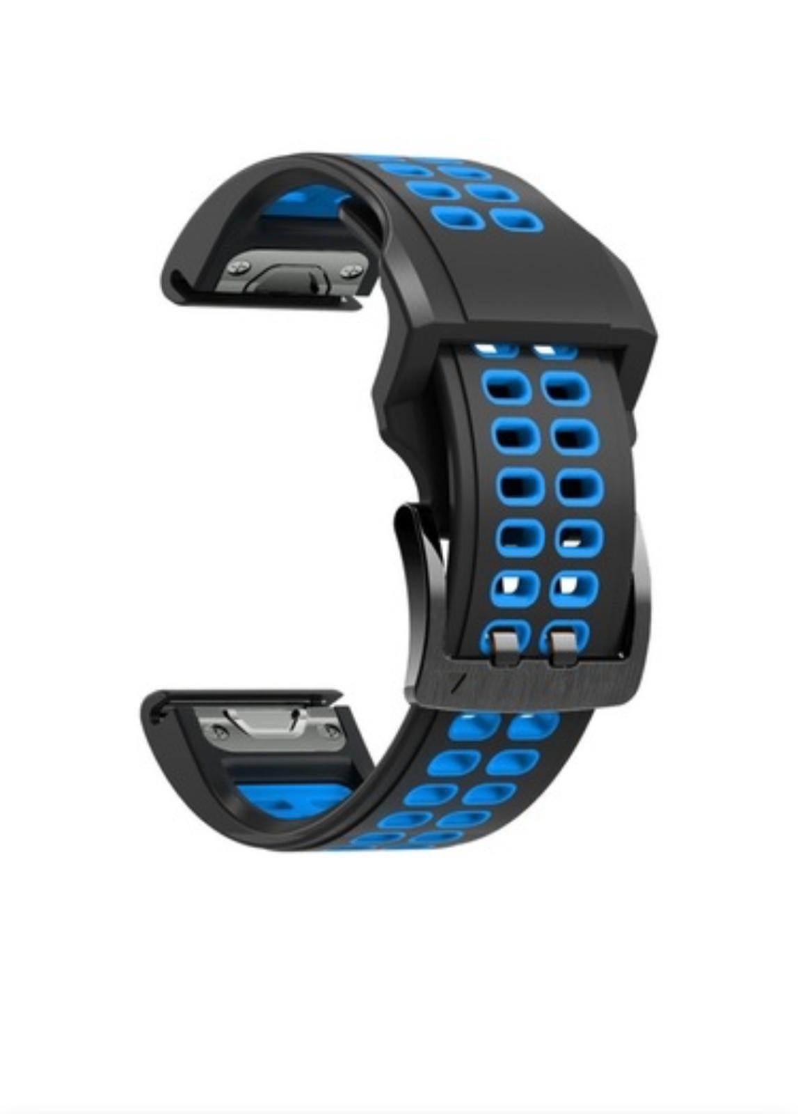 Markacase Garmin FENIX 7X-7X Pro-Plus (26MM)Hızlı Bırakma Çift Sıralı Silikon Saat Kordonu 