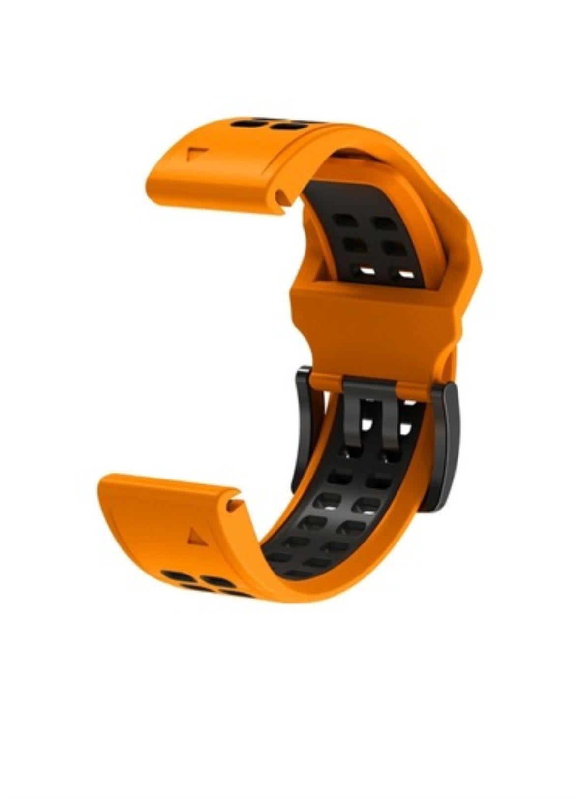 Markacase Garmin FENIX 7X-7X Pro-Plus (26MM)Hızlı Bırakma Çift Sıralı Silikon Saat Kordonu 