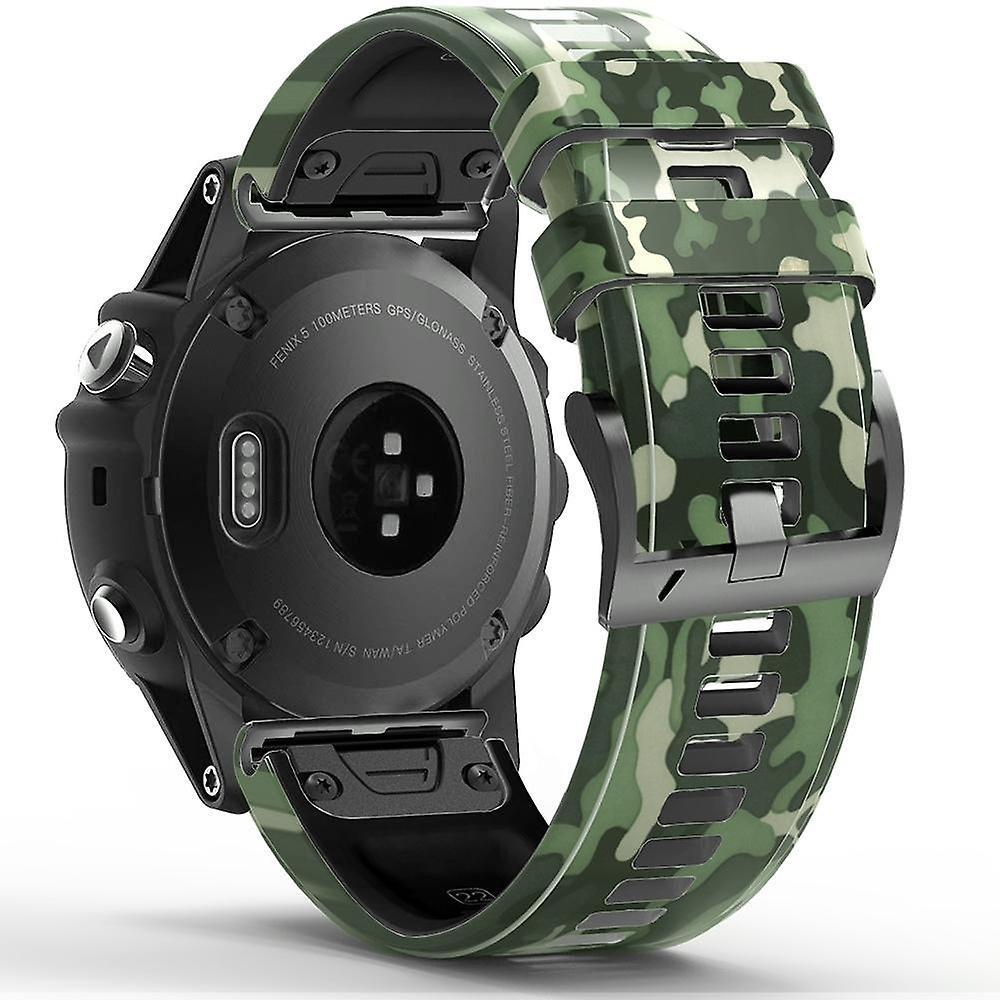 Markacase Garmin Quatix 6 (22MM) Kamuflaj Silikon Saat Kordonu