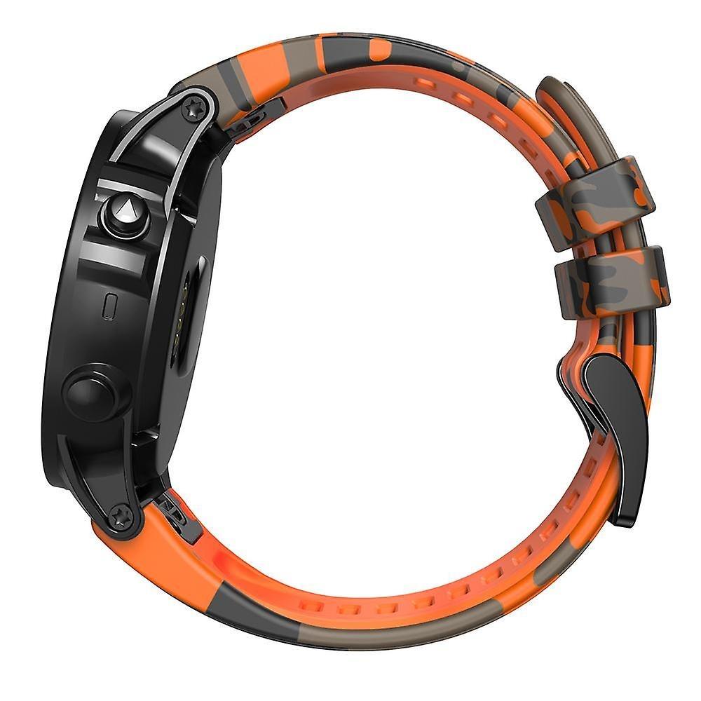 Markacase Garmin Quatix 6 (22MM) Kamuflaj Silikon Saat Kordonu