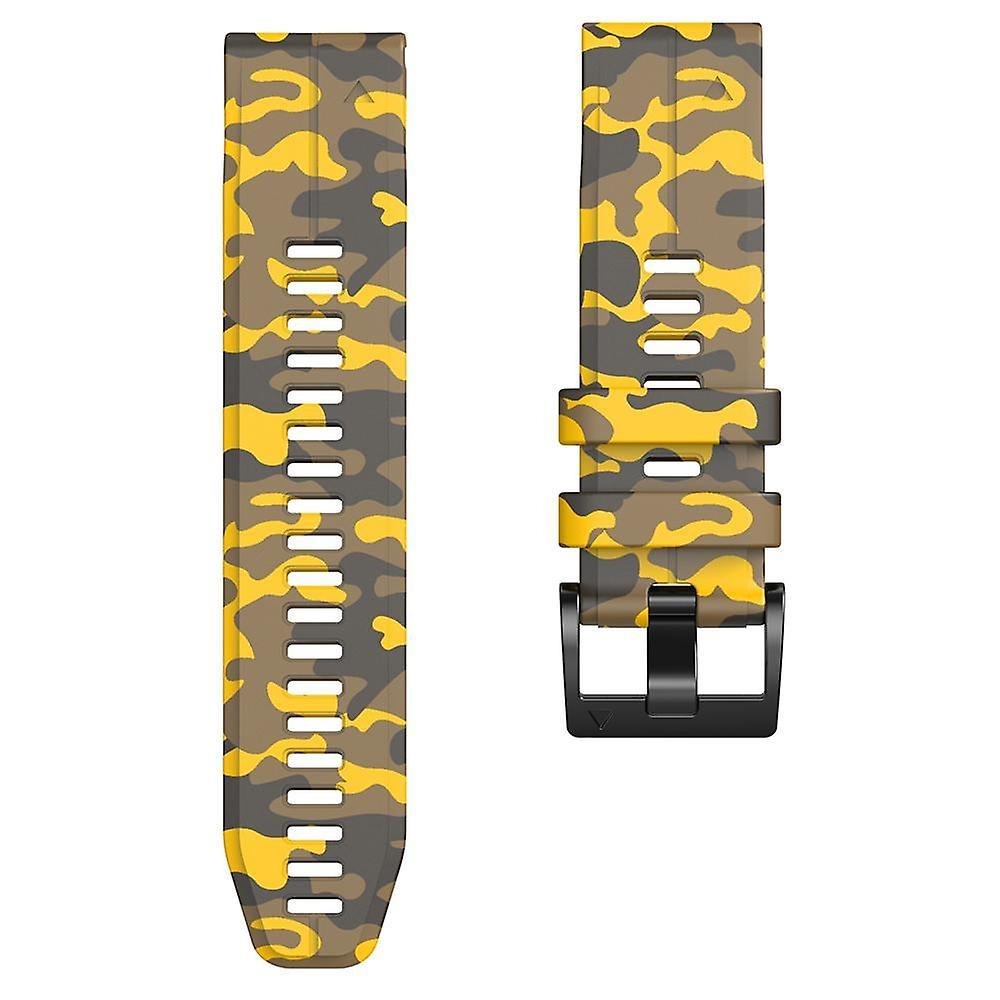 Markacase Garmin Quatix 6 (22MM) Kamuflaj Silikon Saat Kordonu