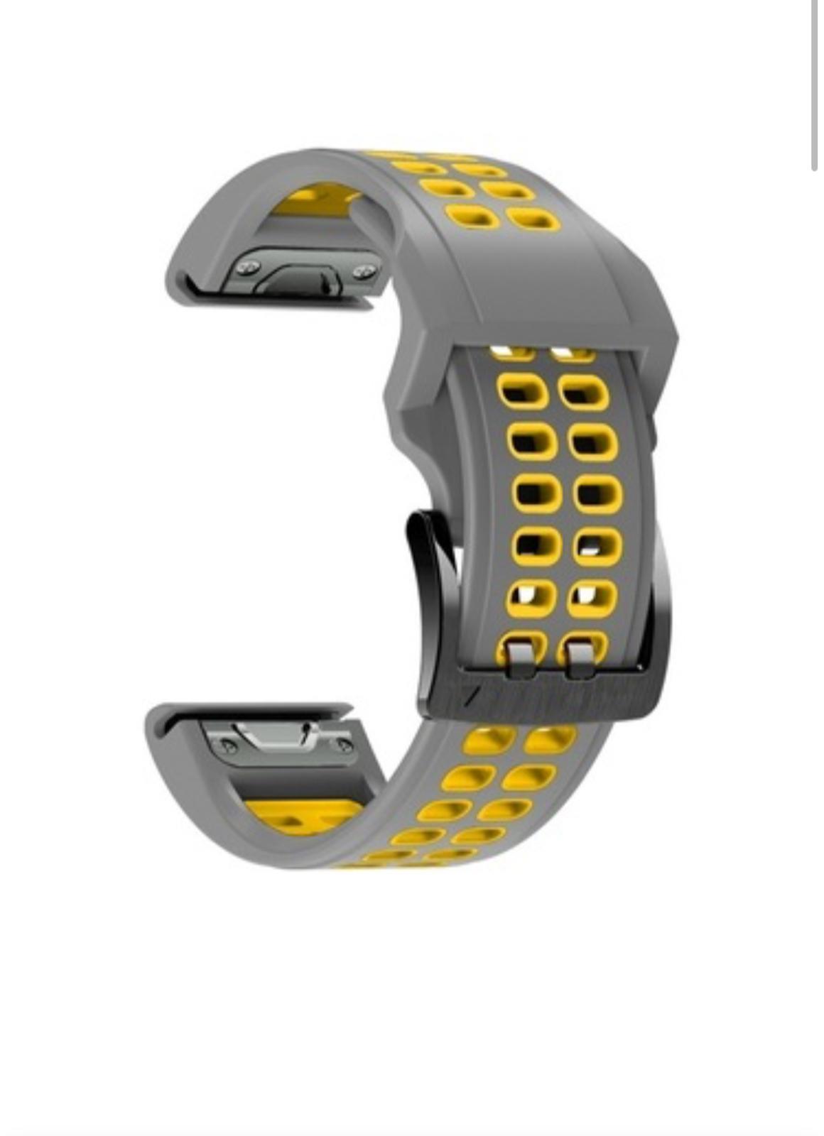 Markacase Garmin Tactix Delta (26MM) Hızlı Bırakma Çift Sıralı Silikon Saat Kordonu