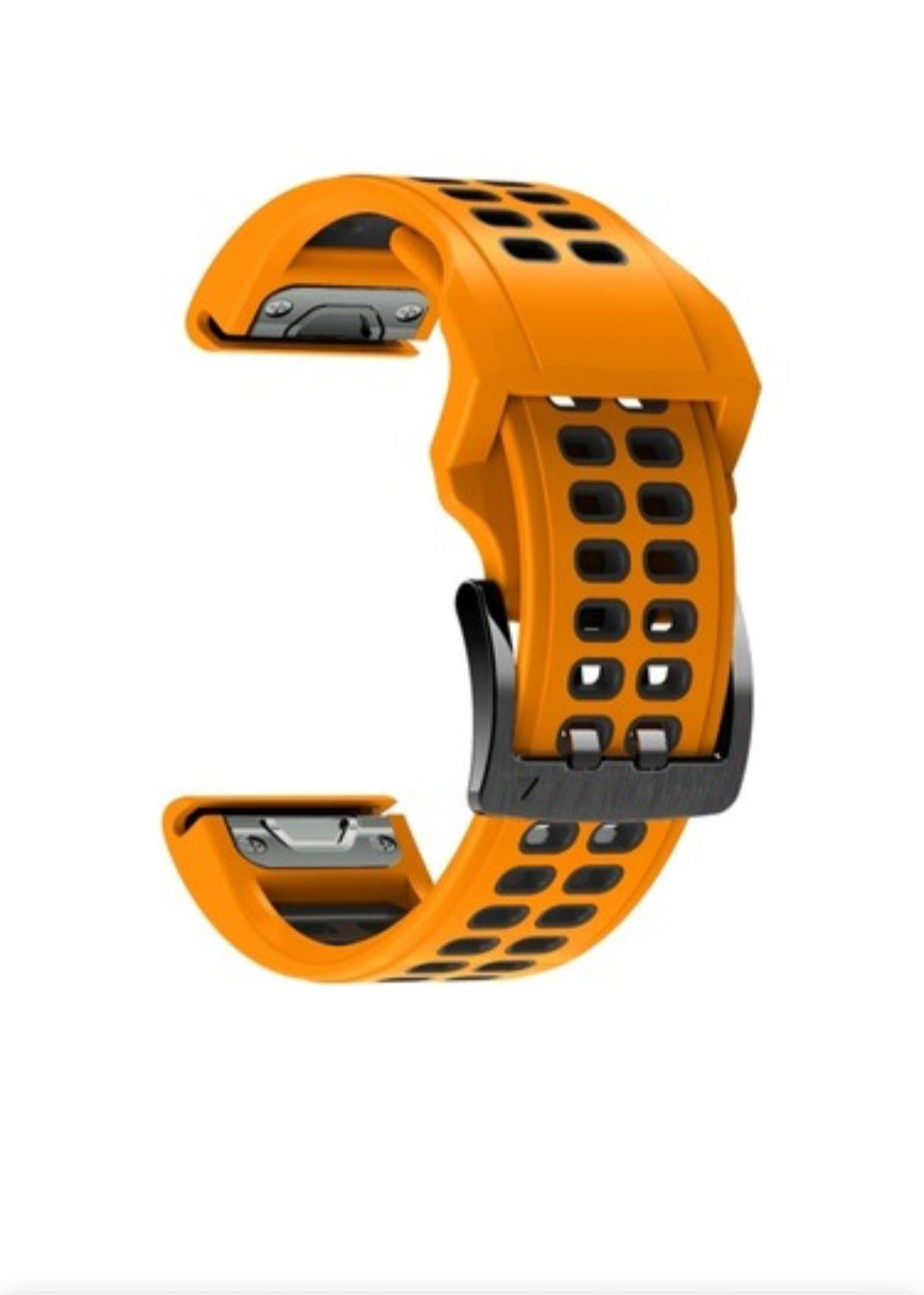 Markacase Garmin Tactix Delta (26MM) Hızlı Bırakma Çift Sıralı Silikon Saat Kordonu