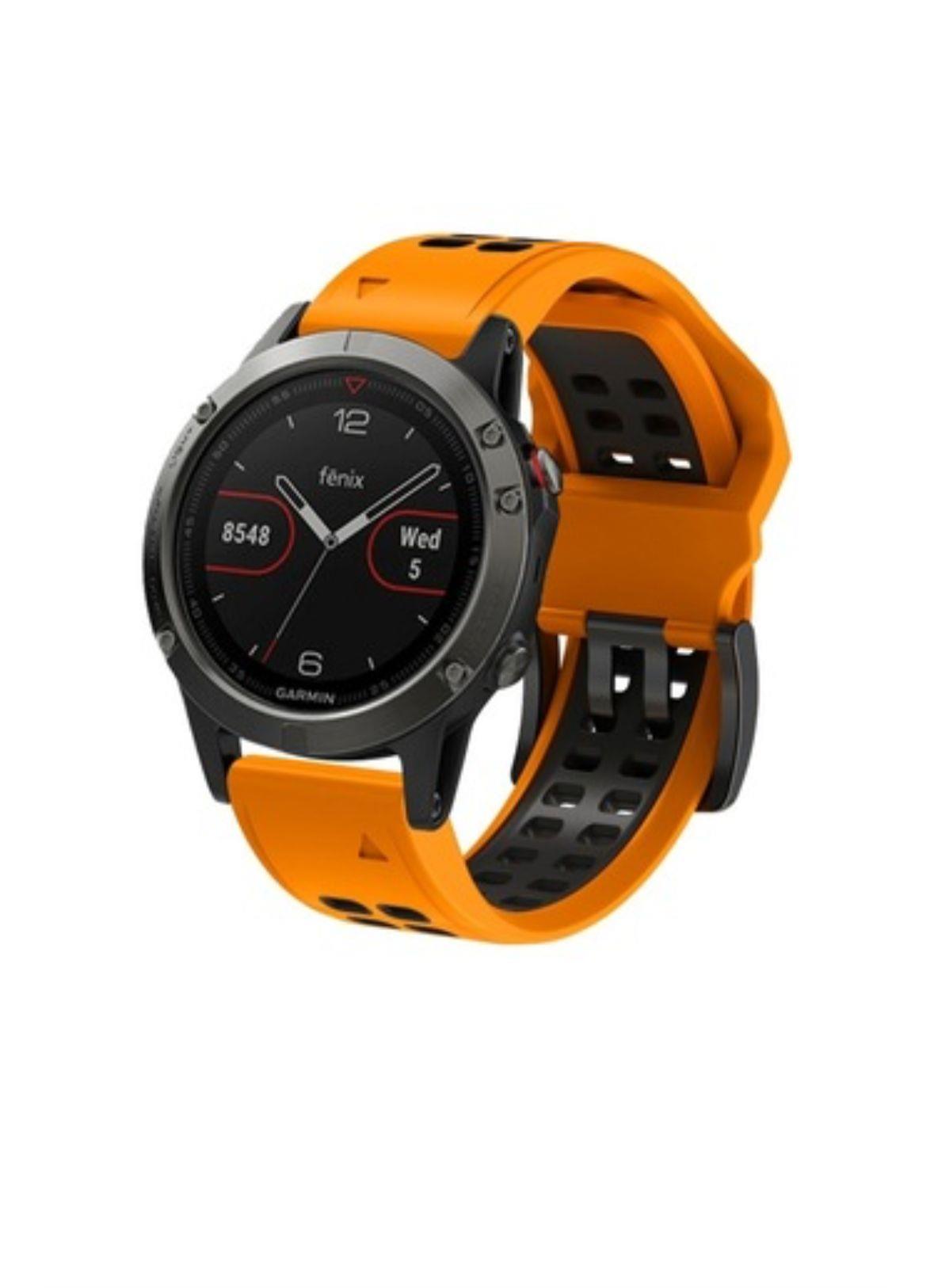 Markacase Garmin Tactix Delta (26MM) Hızlı Bırakma Çift Sıralı Silikon Saat Kordonu