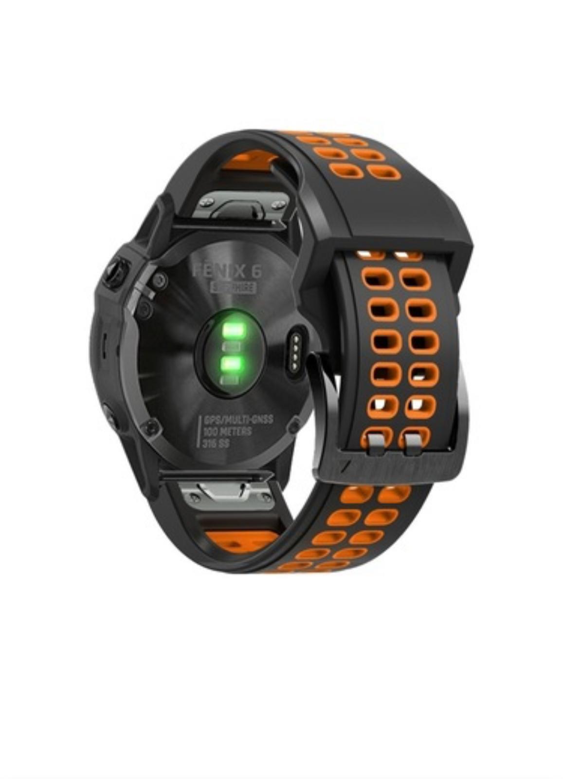 Markacase Garmin Tactix Delta (26MM) Hızlı Bırakma Çift Sıralı Silikon Saat Kordonu